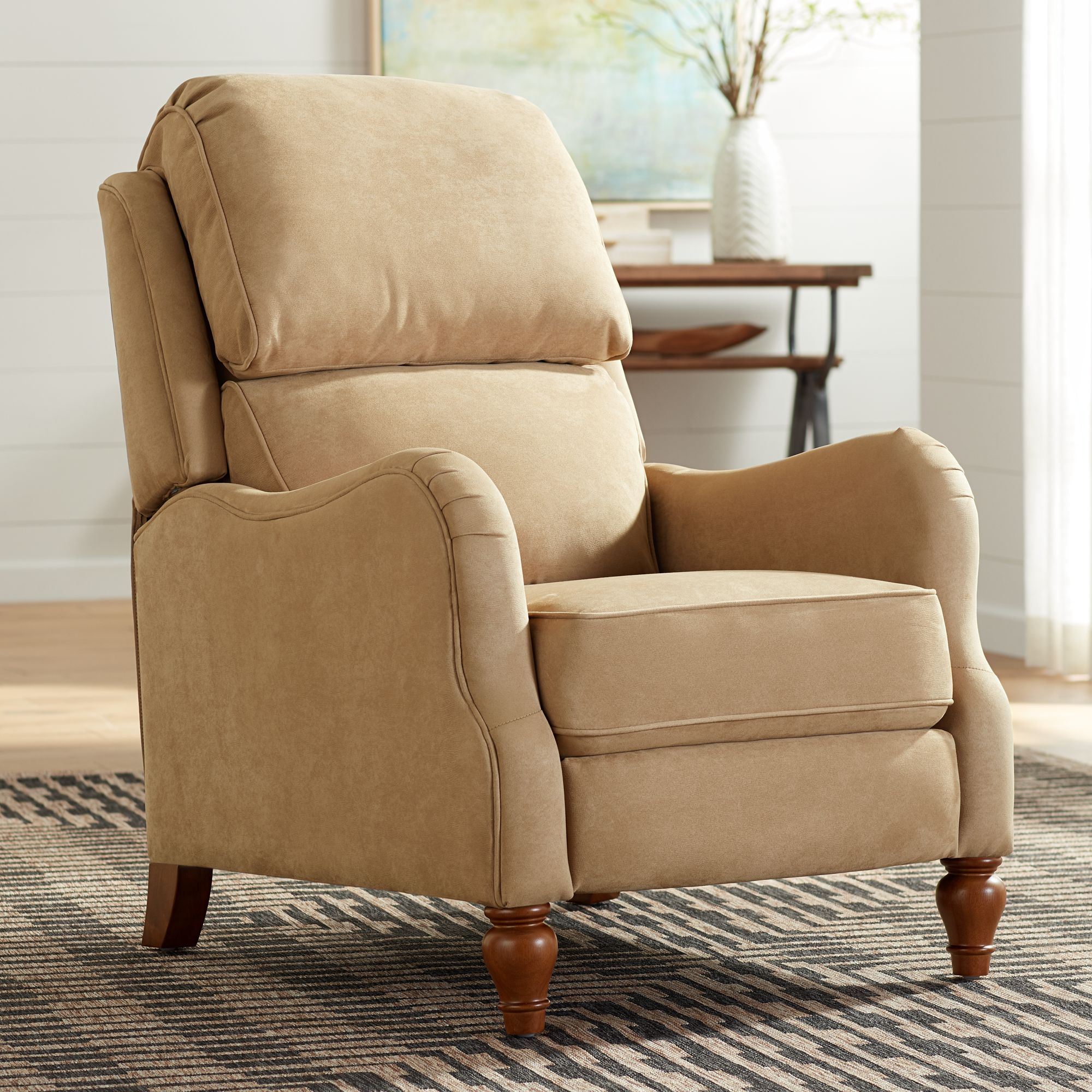 Farrah Saddle Tan 3-Way Recliner Chair