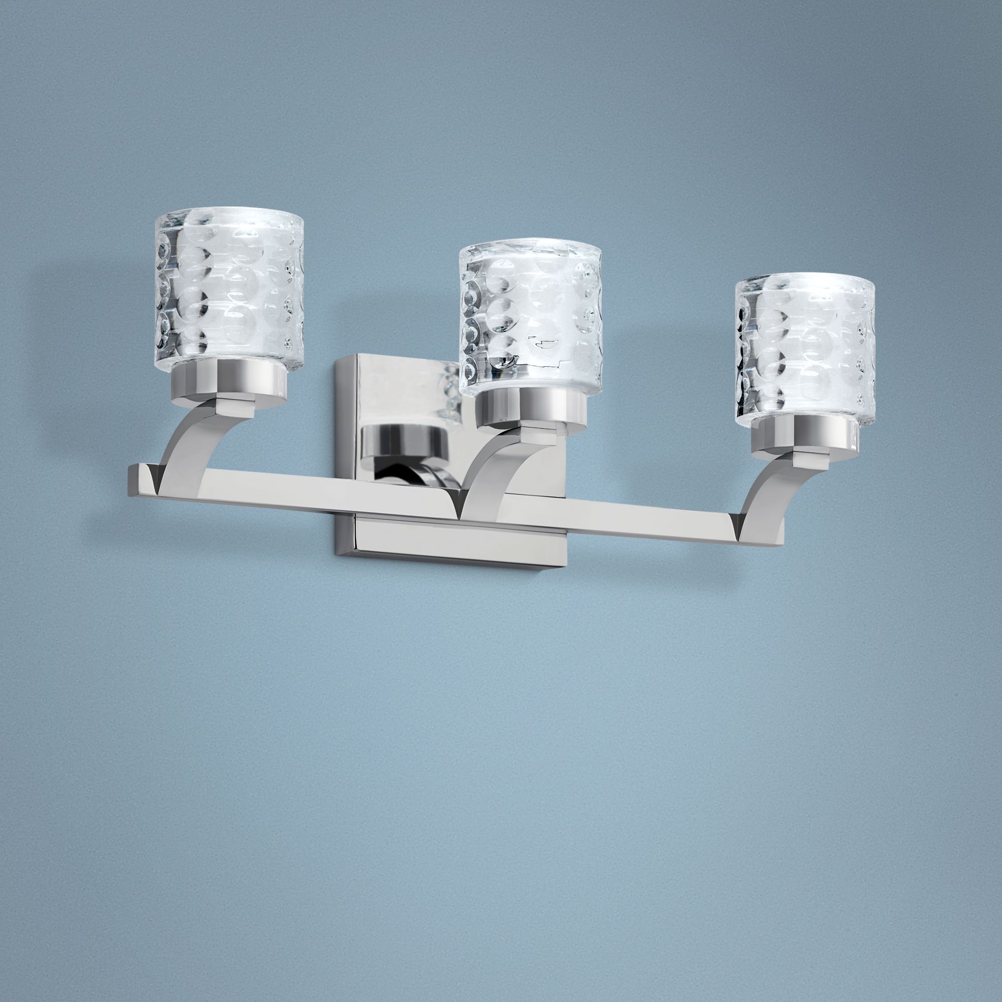 Elan Rene 19 1/2" Wide Chrome 3-Light LED Bath Light