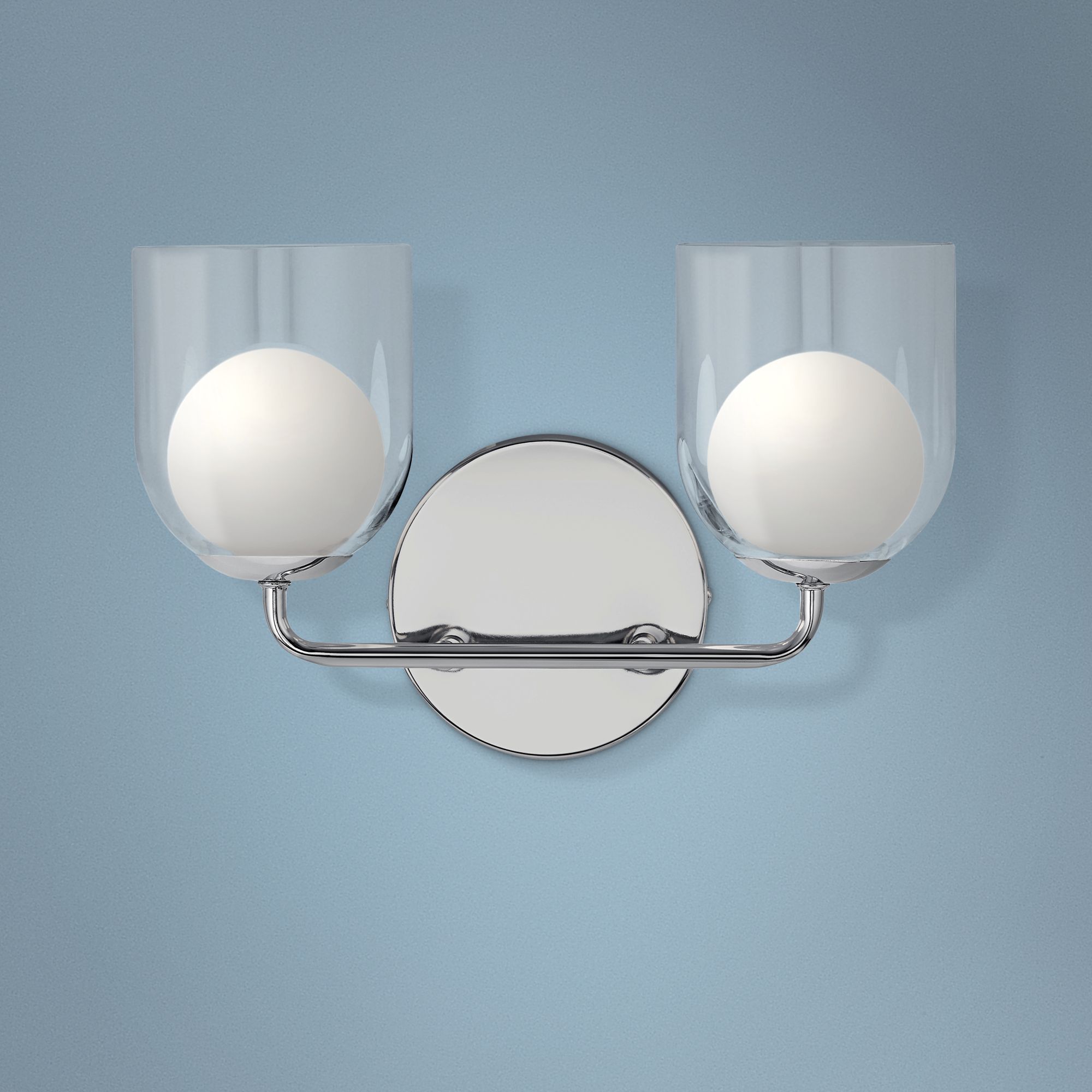 Elan Beryl 9 1/2" High Chrome 2-Light LED Wall Sconce