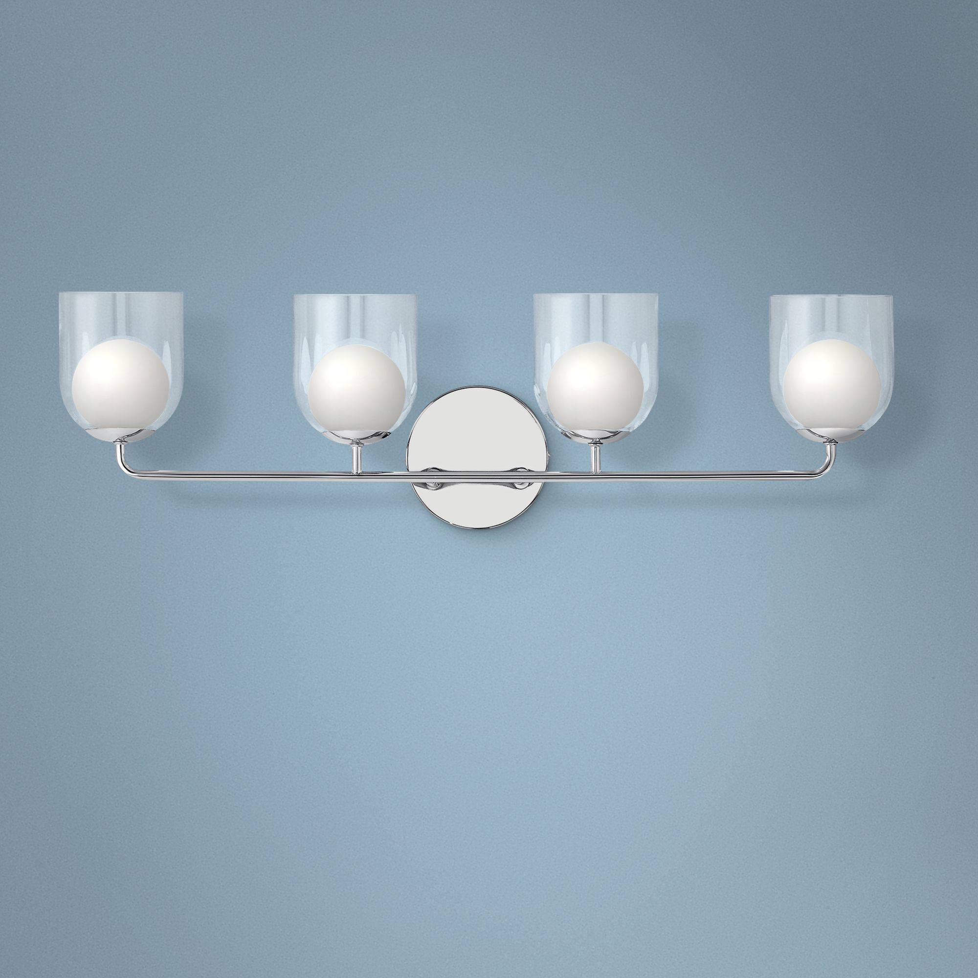 Elan Beryl 33 1/2" Wide Chrome 4-Light LED Bath Light