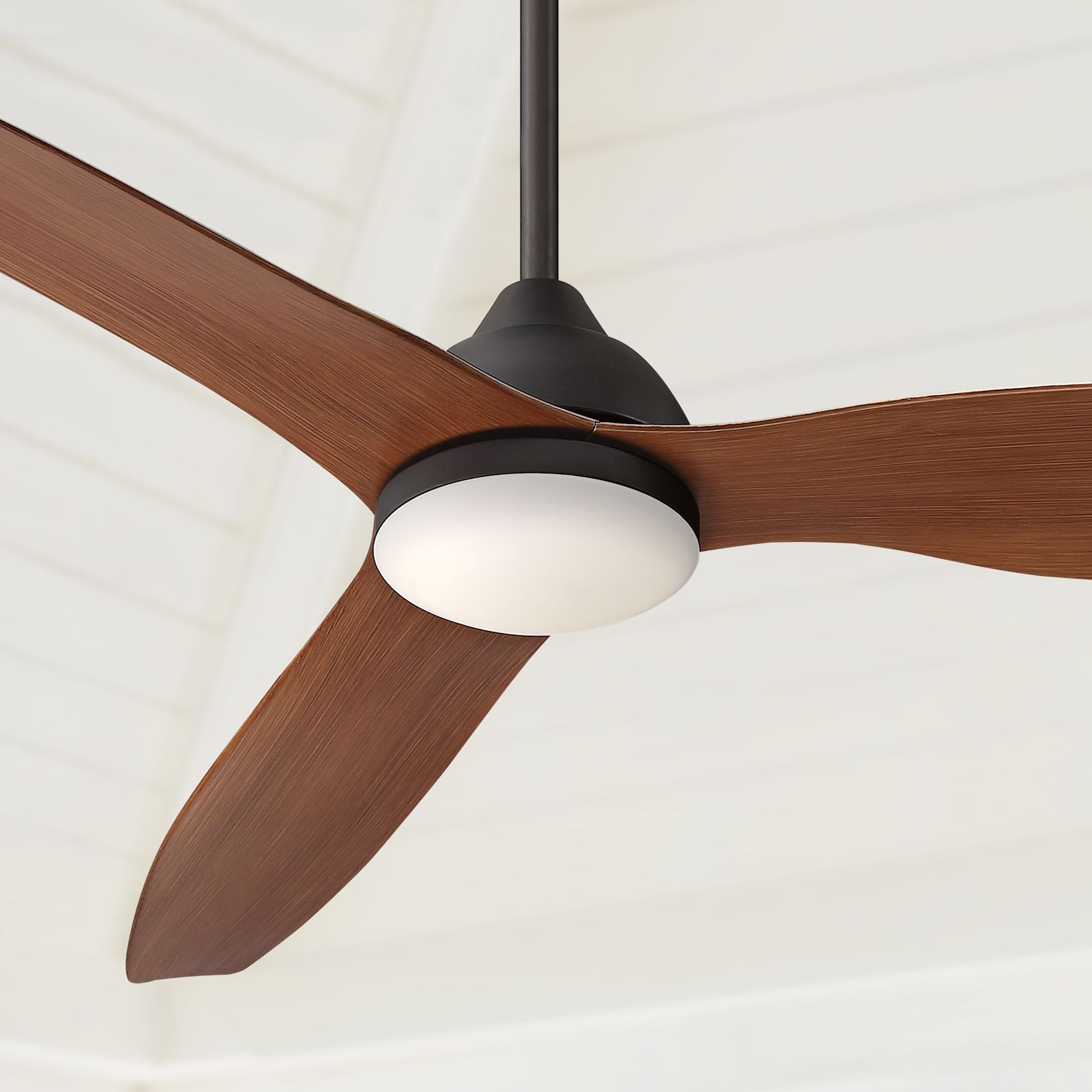 52" Nueva Vista Rubbed Bronze Damp LED Ceiling Fan