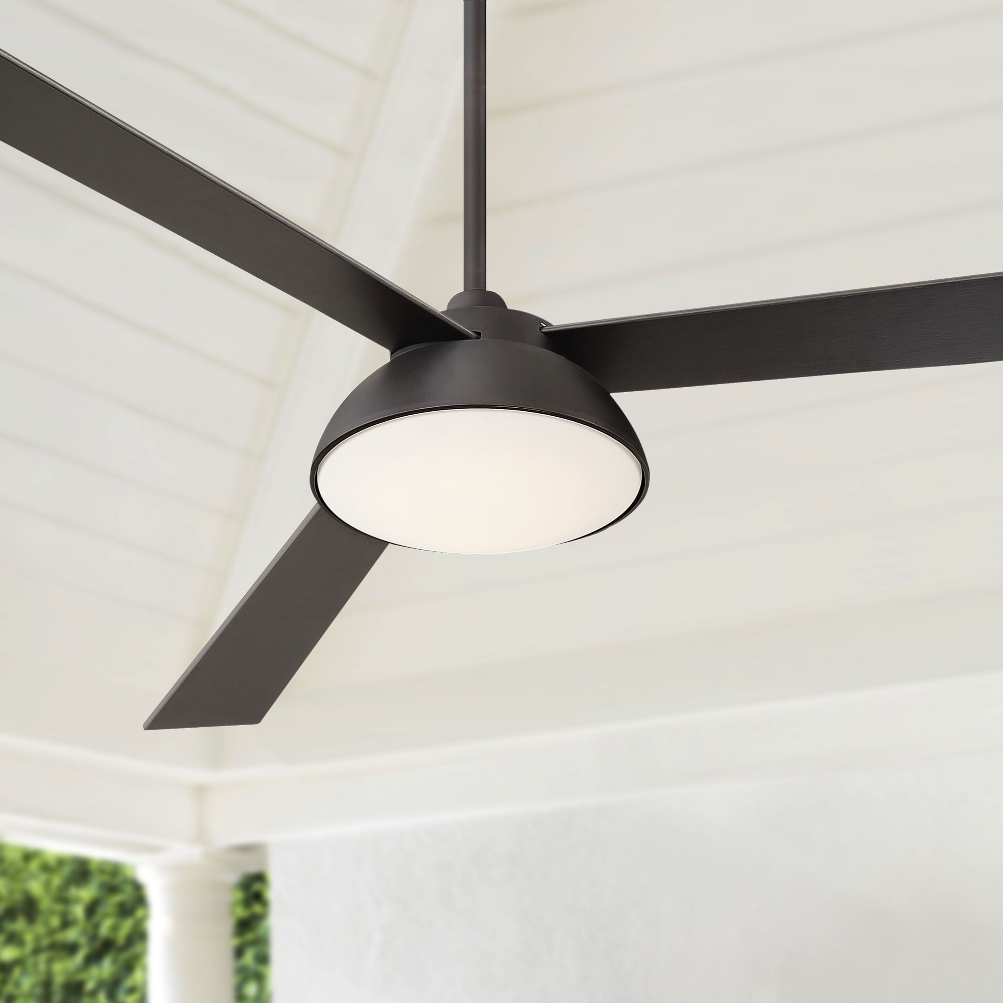 60" Kinetic Rubbed Bronze LED Ceiling Fan