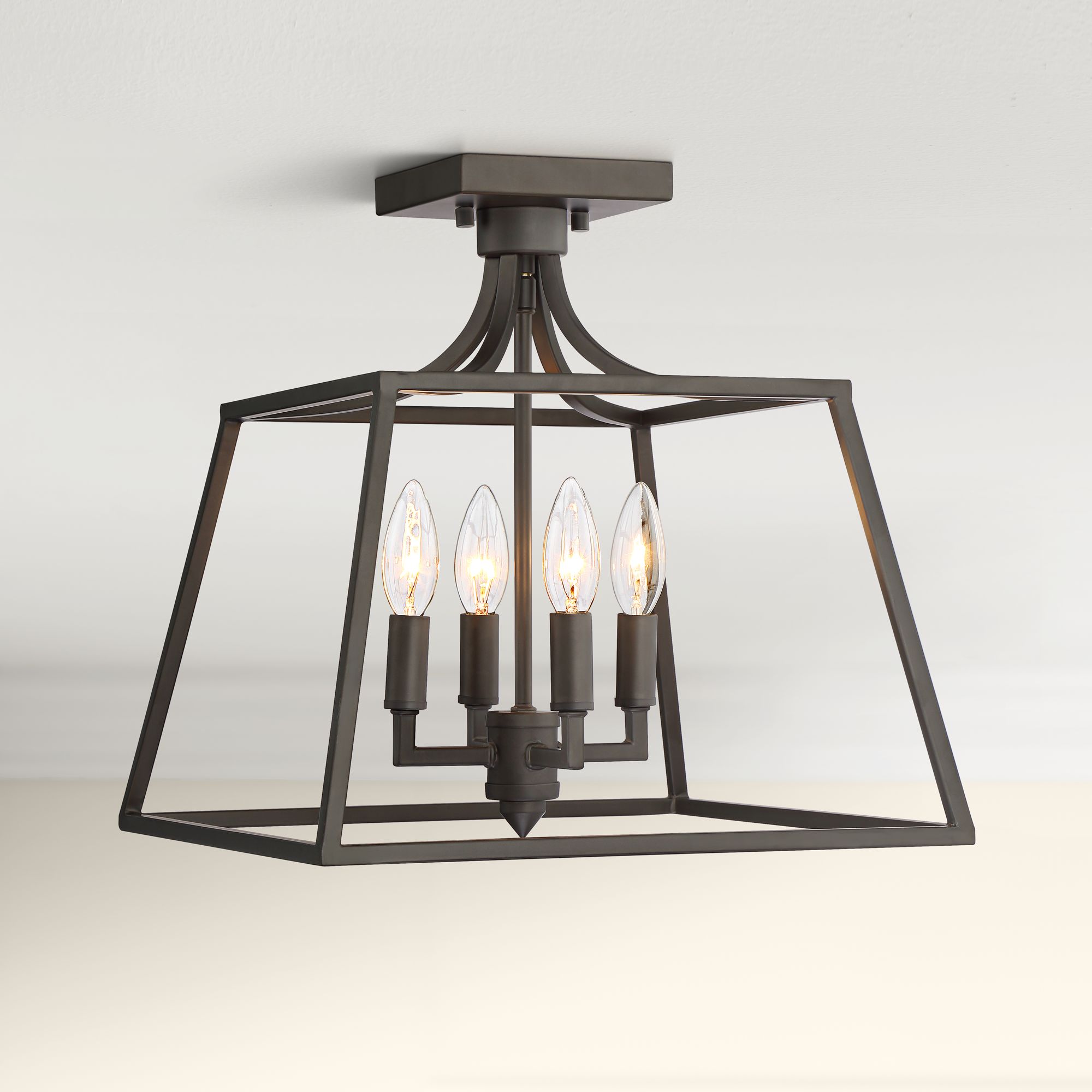 Torin 14" Wide Bronze 4-Light Ceiling Light