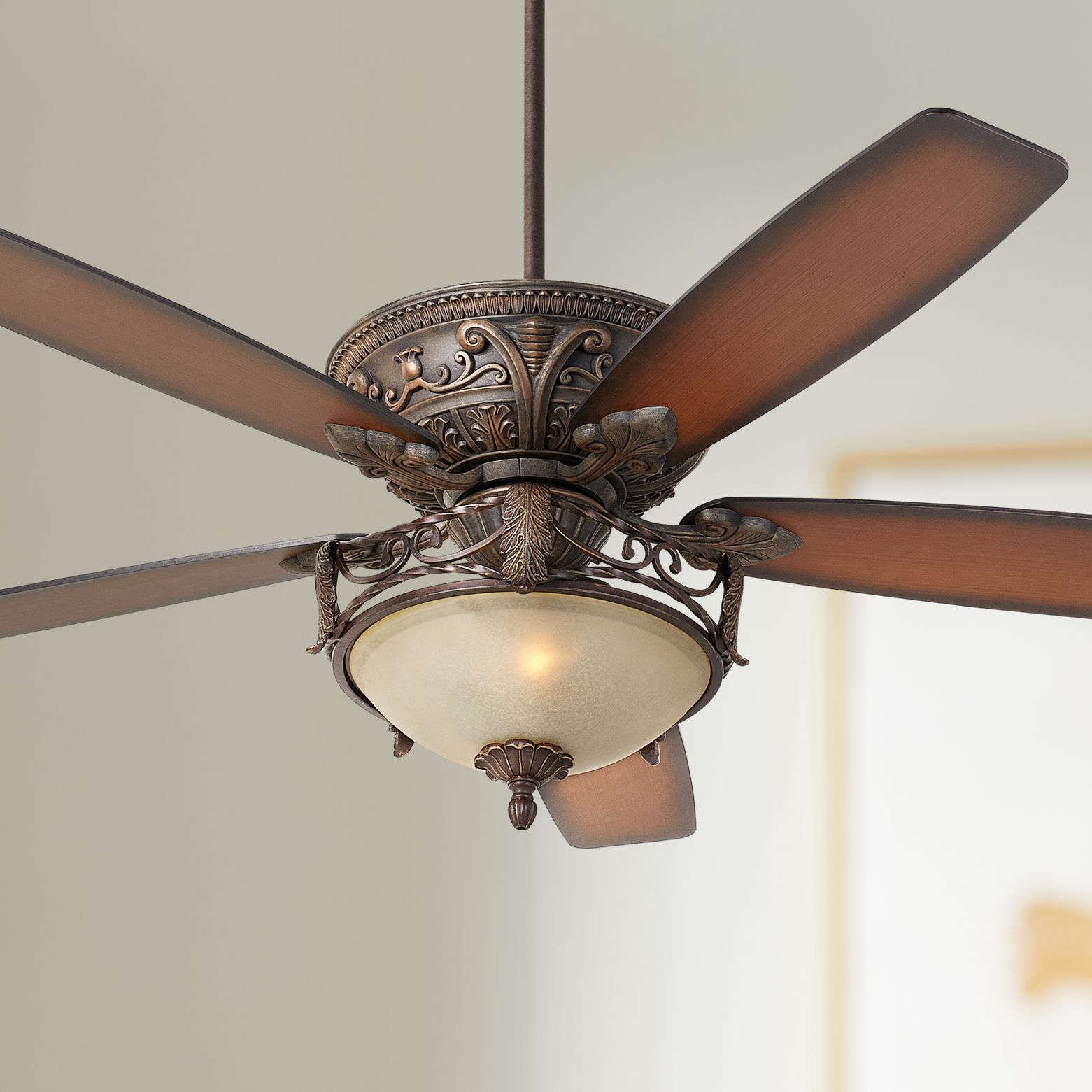 60" Casa Montego Scavo Glass LED Ceiling Fan
