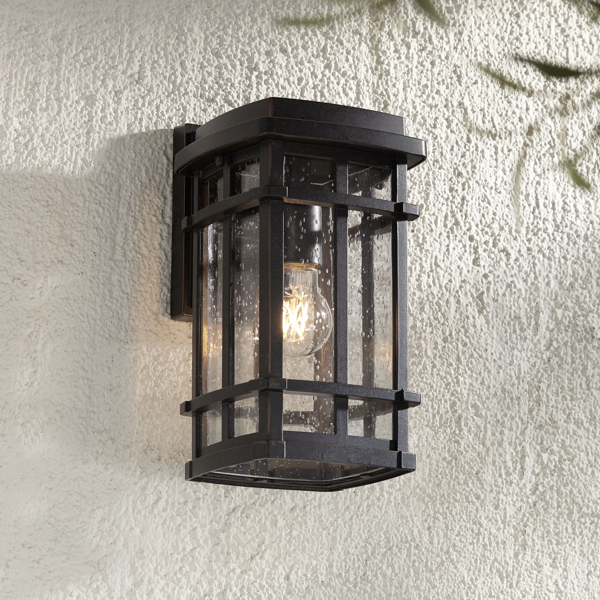 Neri 12 1/2"H Mission Oil-Rubbed Bronze Outdoor Wall Light