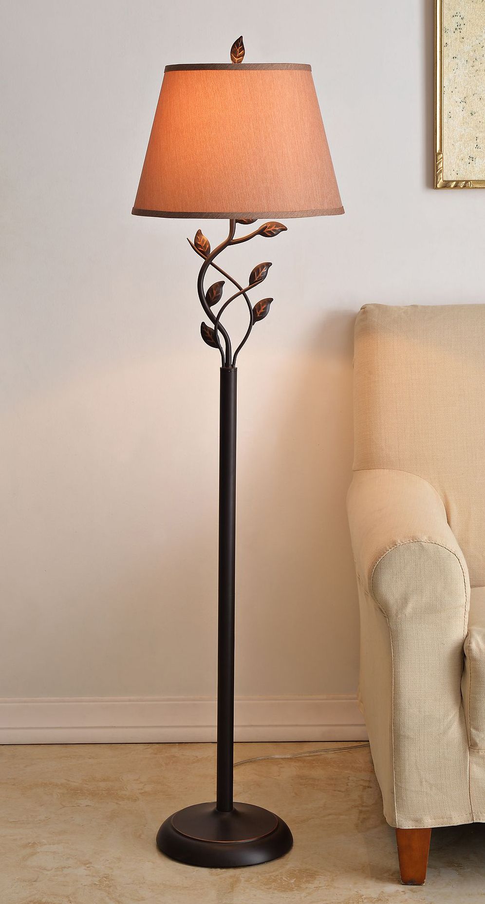 Kenroy Home Ashlen Oil-Rubbed Bronze Metal Floor Lamp