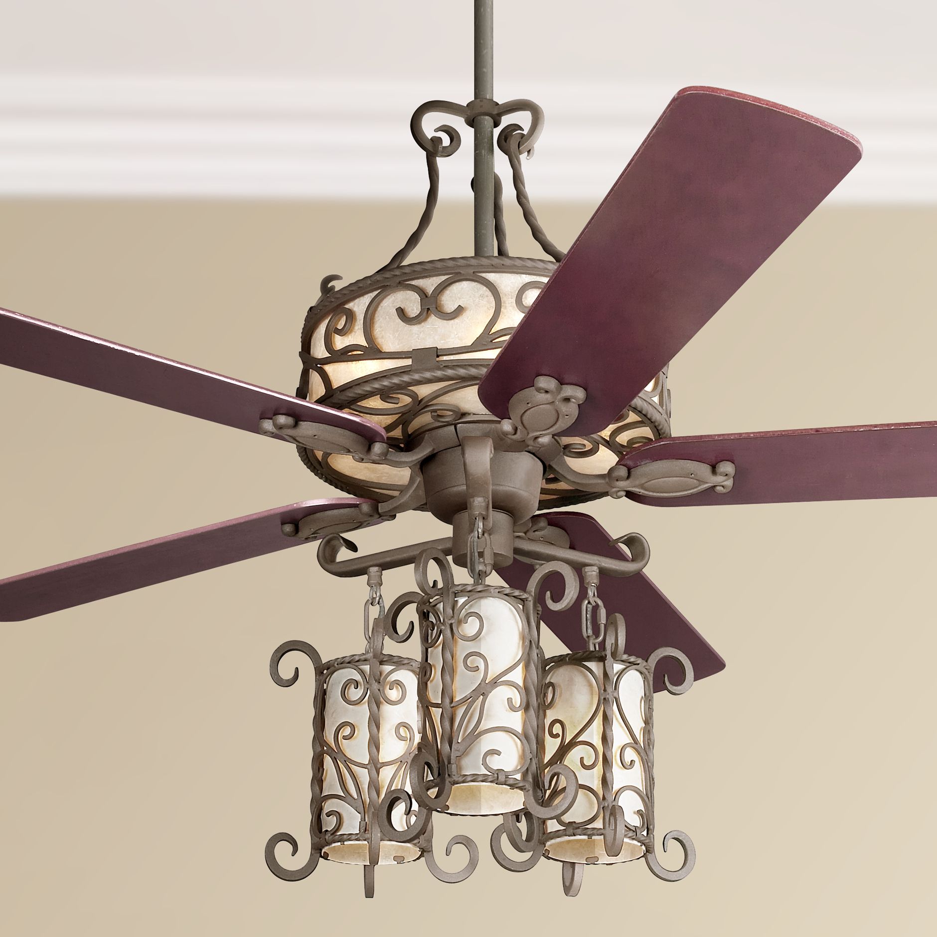 Iron Ceiling Fans Elegant To Rustic Mediterranean And