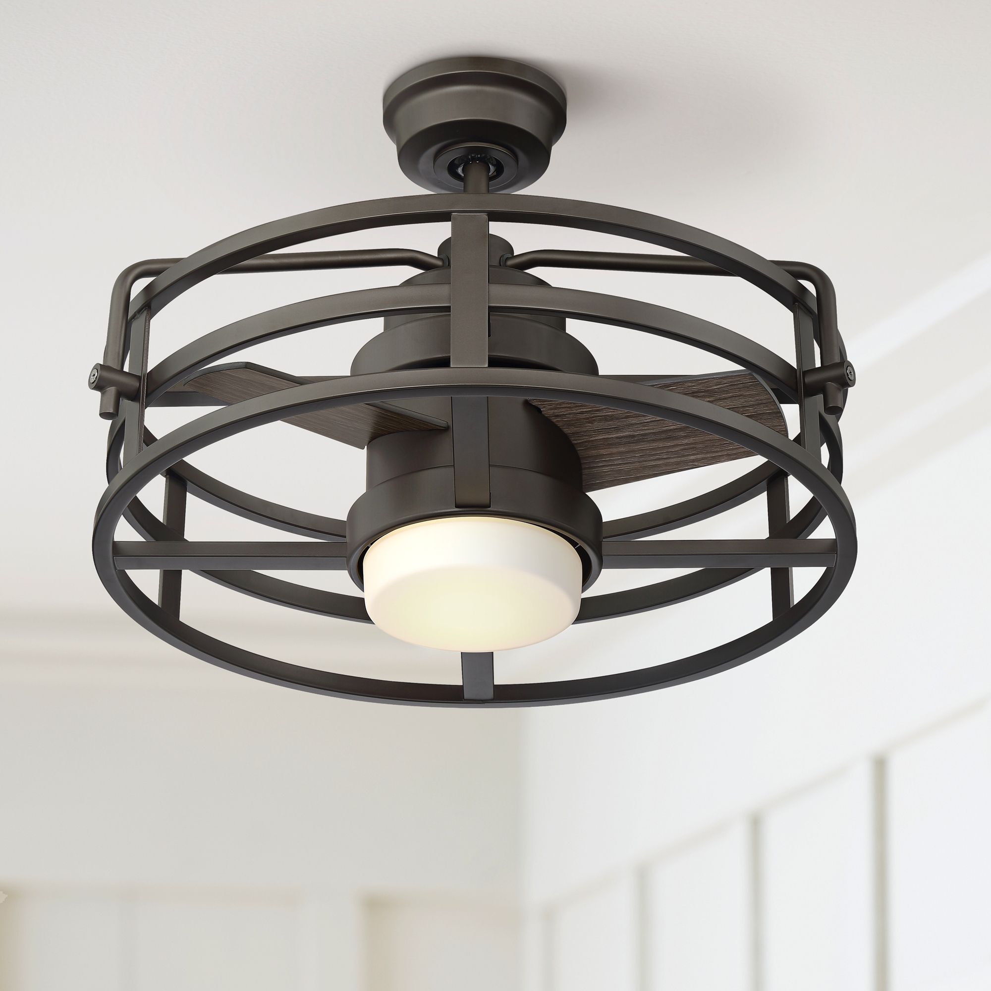 Outdoor Modern Ceiling Fans       / 54" Modern Cone Indoor/Outdoor Ceiling Fan - Shades of Light - The quiet dc motor is 70% more efficient than ac, and the free modern forms app lets you control fan speed, set schedules, and integrate with smart home devices to cut down on energy costs.