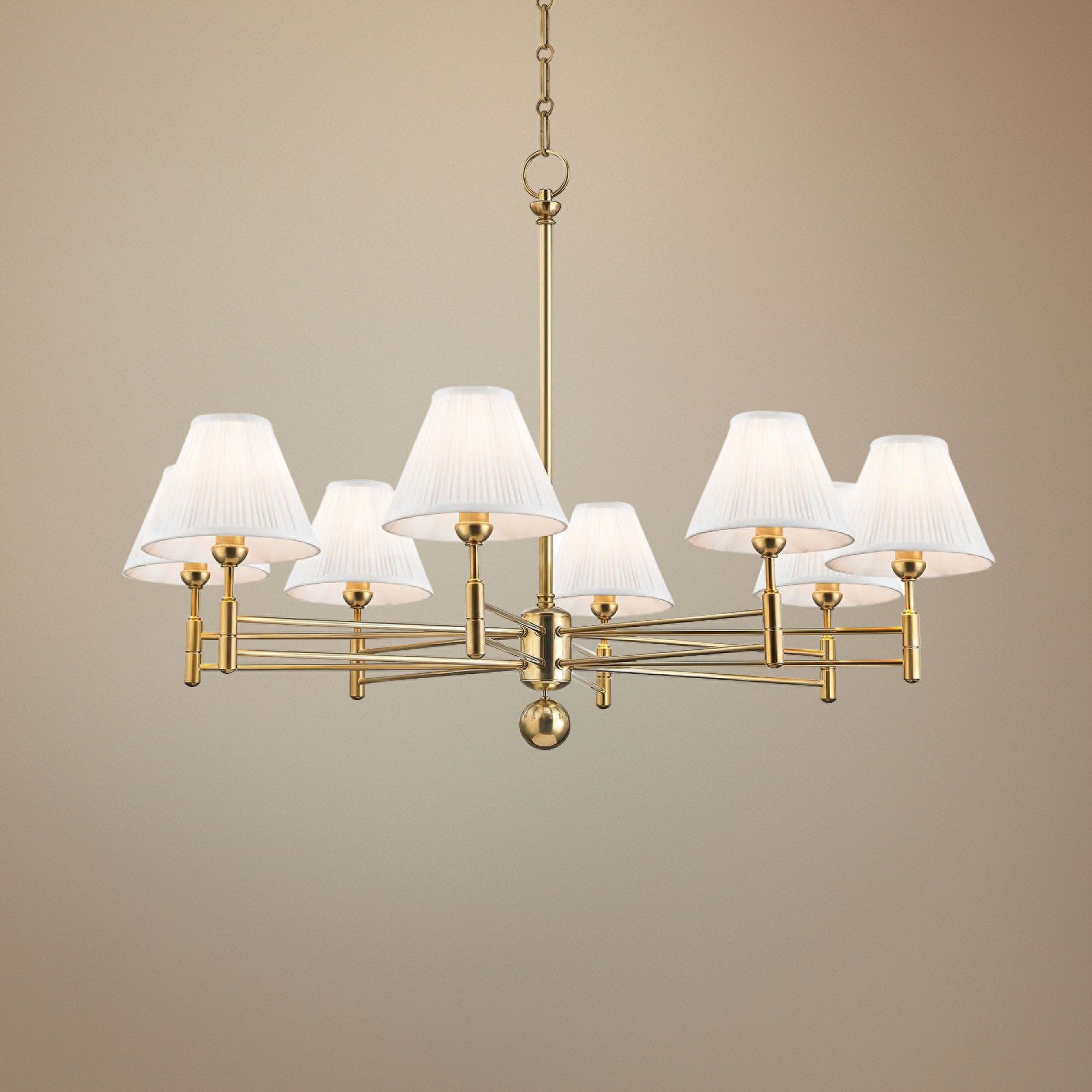 Classic No.1 40" Wide Aged Brass 8-Light Chandelier 