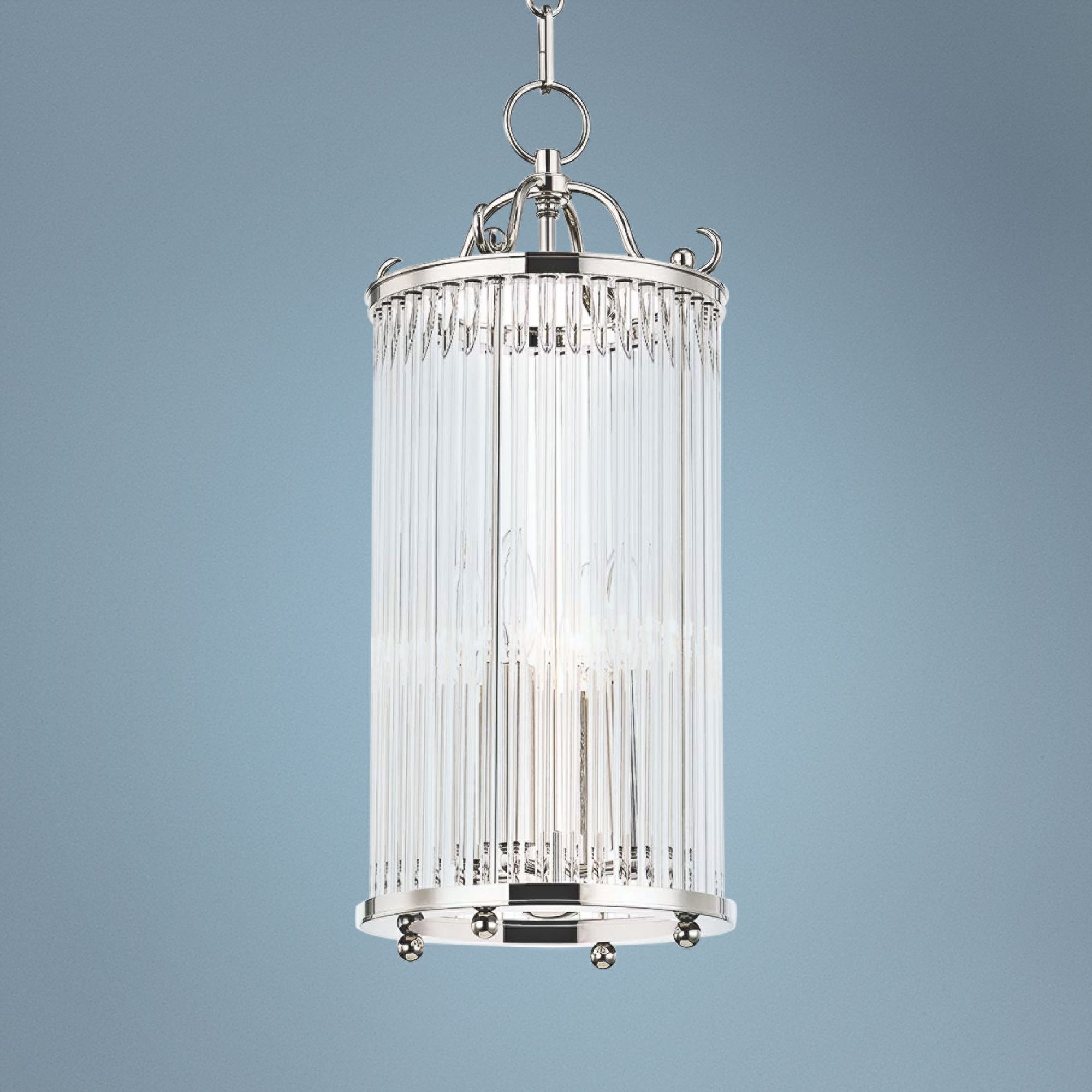 Glass No.1 8 3/4" Wide Polished Nickel Crystal Mini Pendant