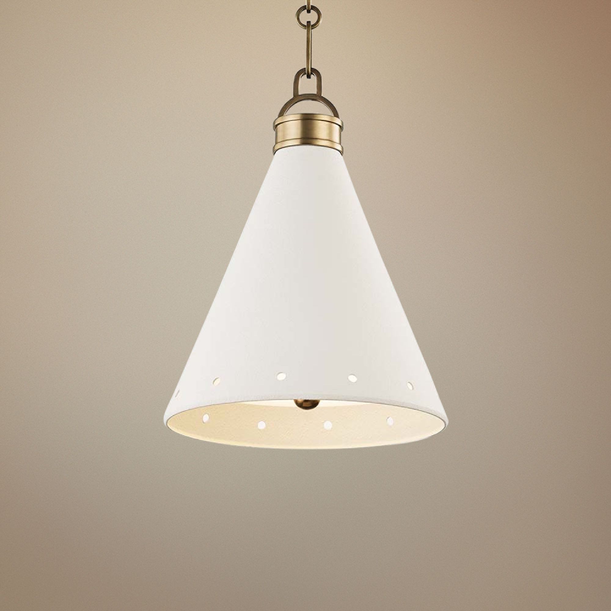 Plaster No.1 10" Wide Aged Brass Mini Pendant