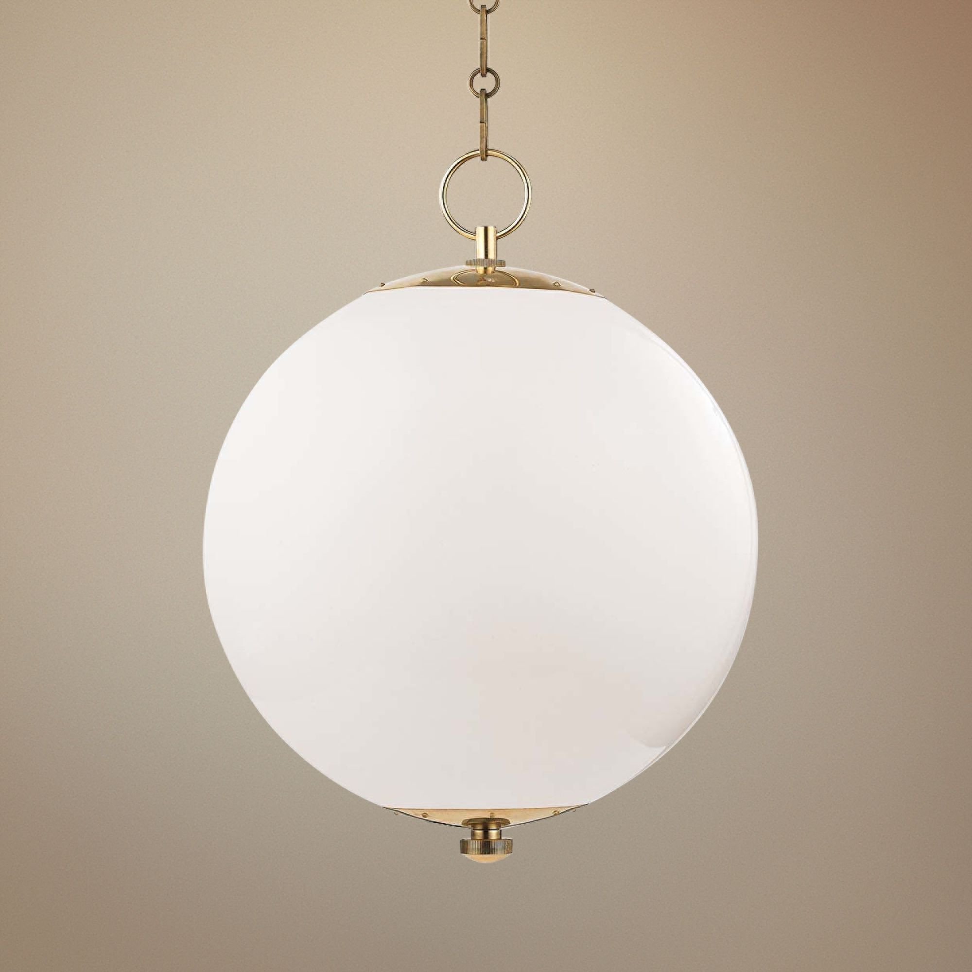 Sphere No.1 16" Wide Aged Brass Pendant Light