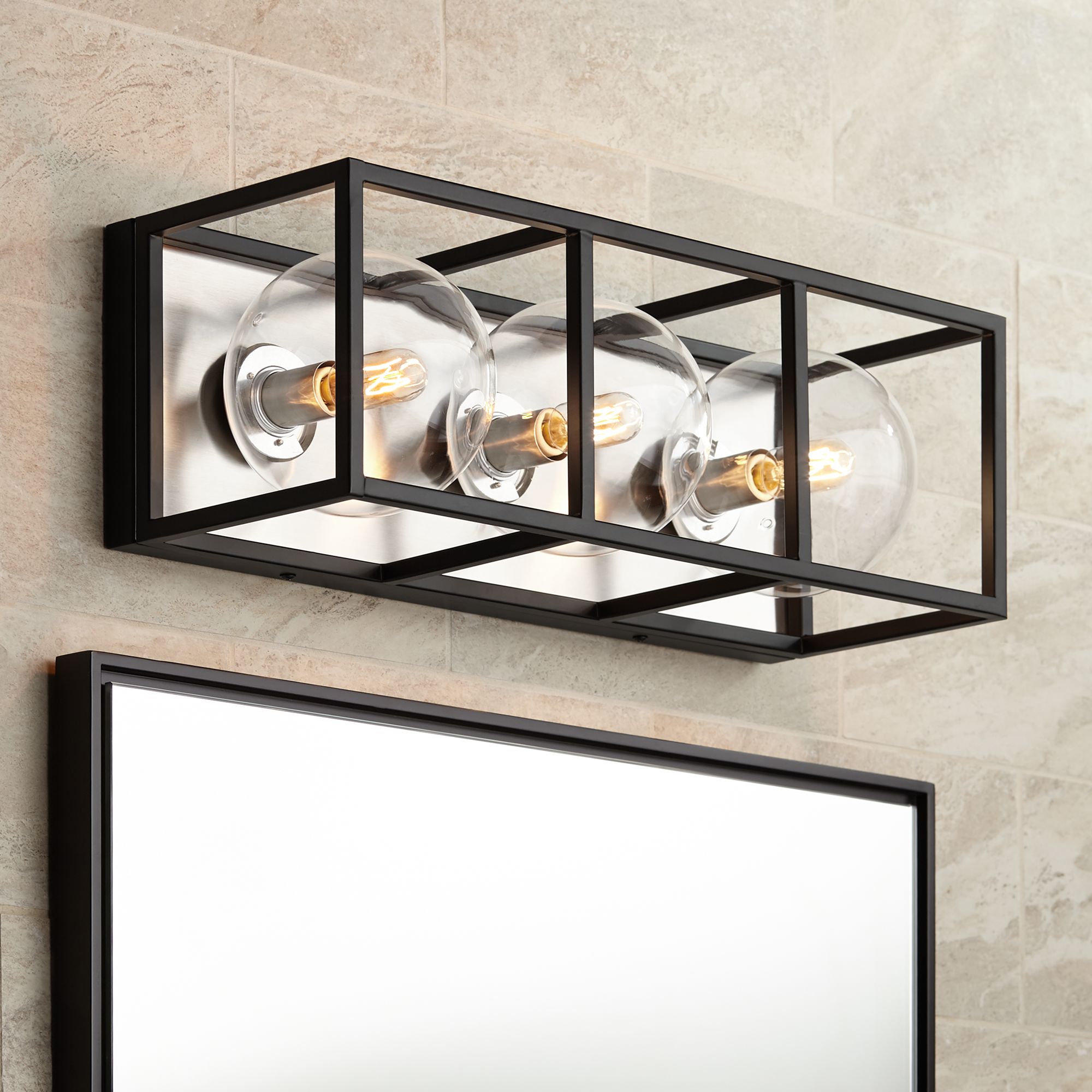 Possini Euro Yara 18 1/2" W Boxed Bubble 3-Light Bath Light