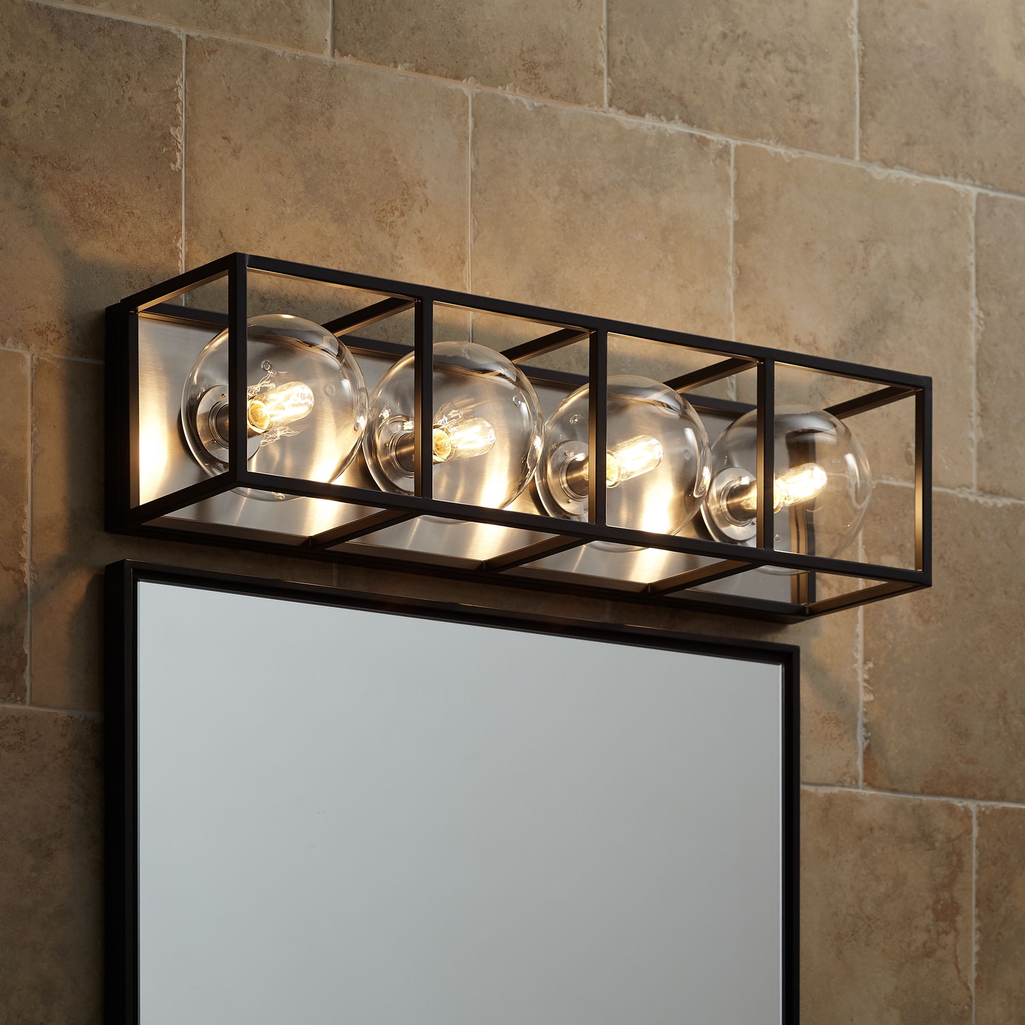 Possini Euro Yara 24 1/2" W Boxed Bubble 4-Light Bath Light