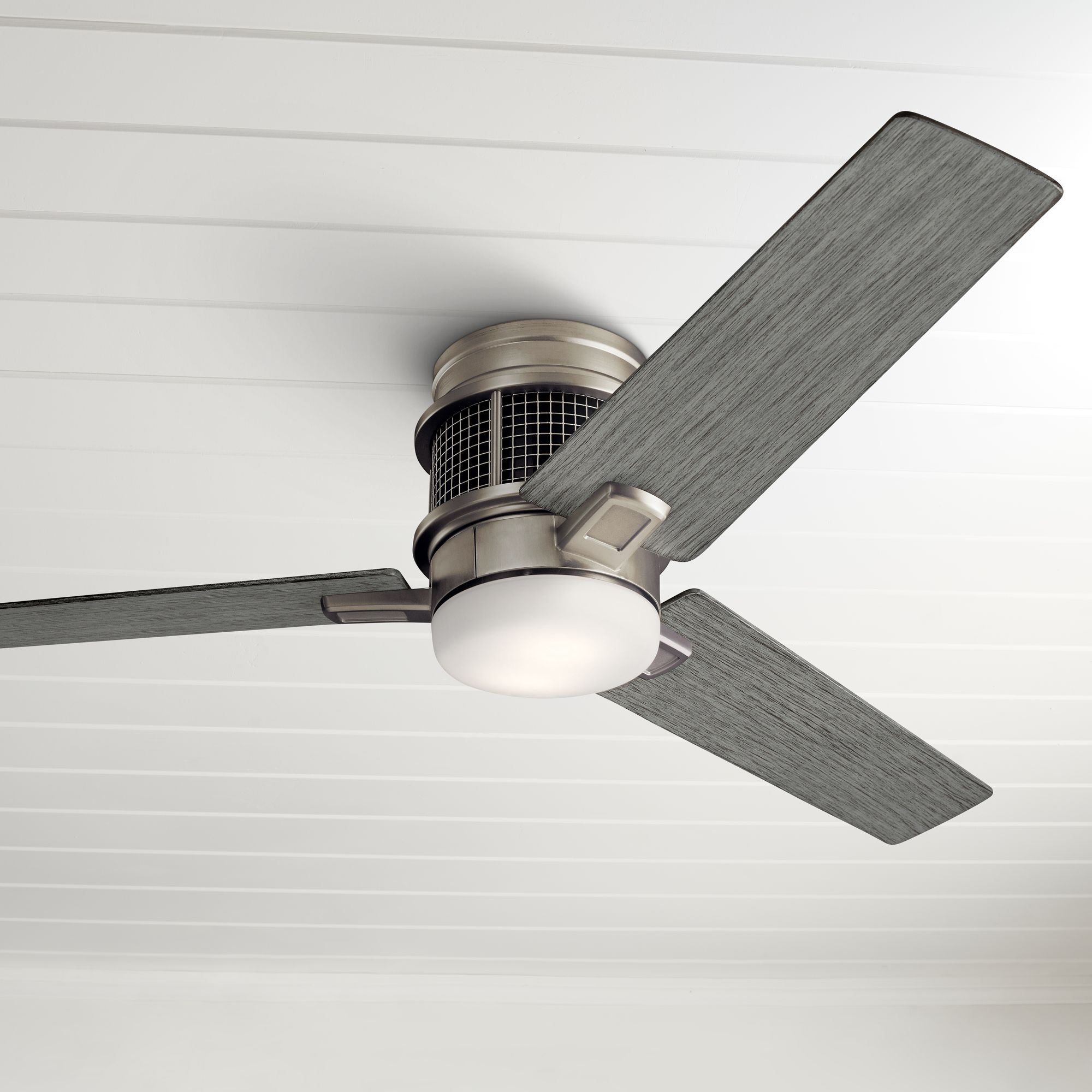 52" Kichler Chiara Brushed Nickel LED Hugger Ceiling Fan