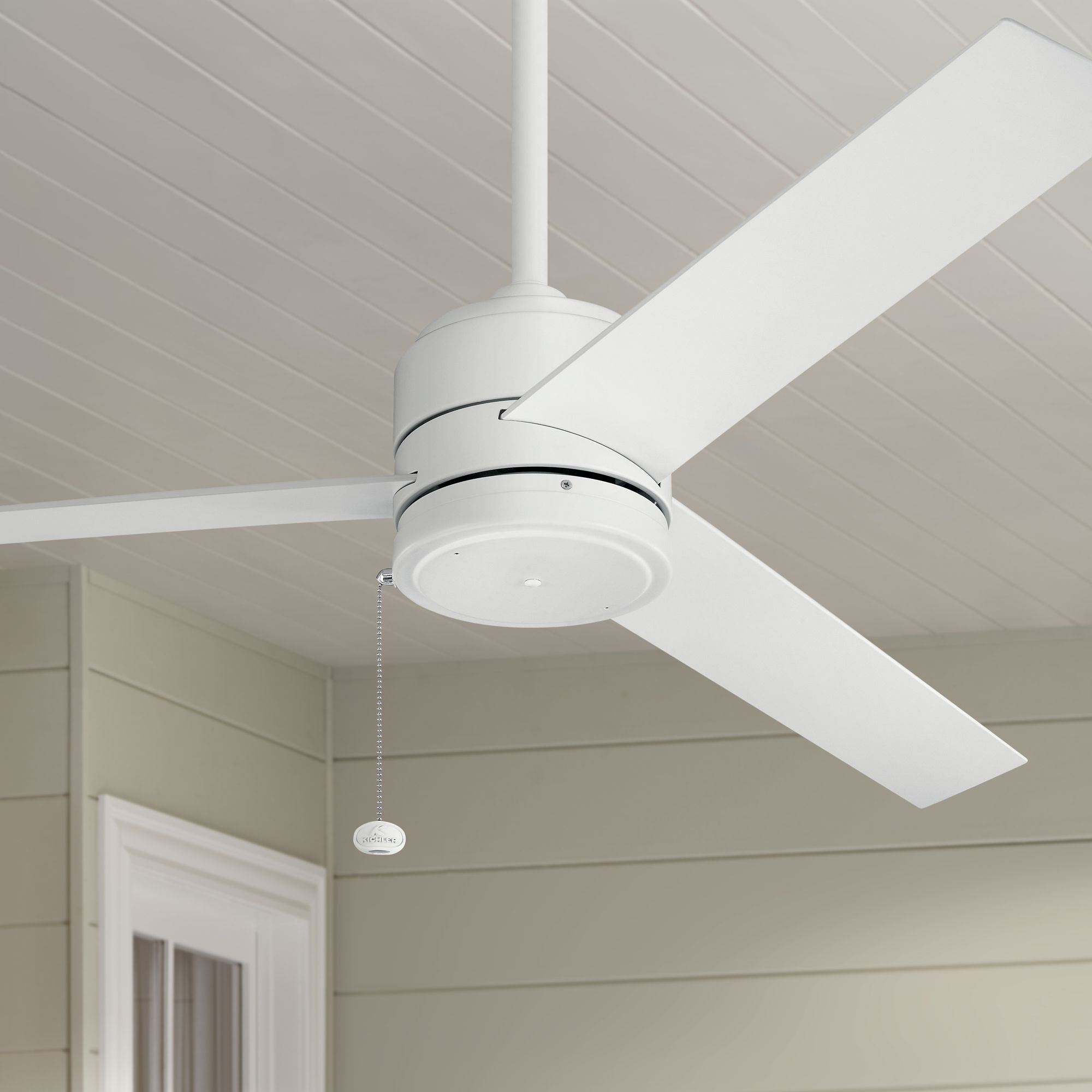 52 Kichler Arkwet Climates Matte White Ceiling Fan