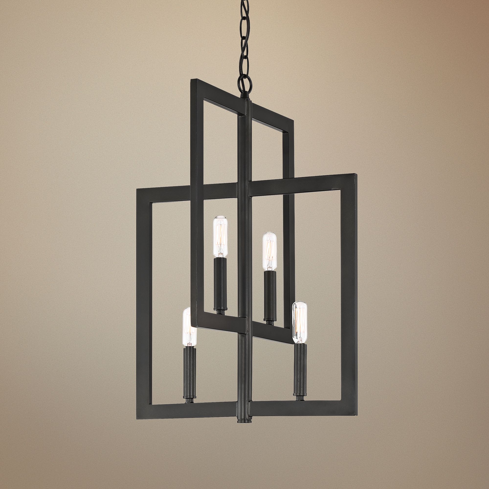 Portrait 15 1/2" Wide Espresso 4-Light Foyer Pendant
