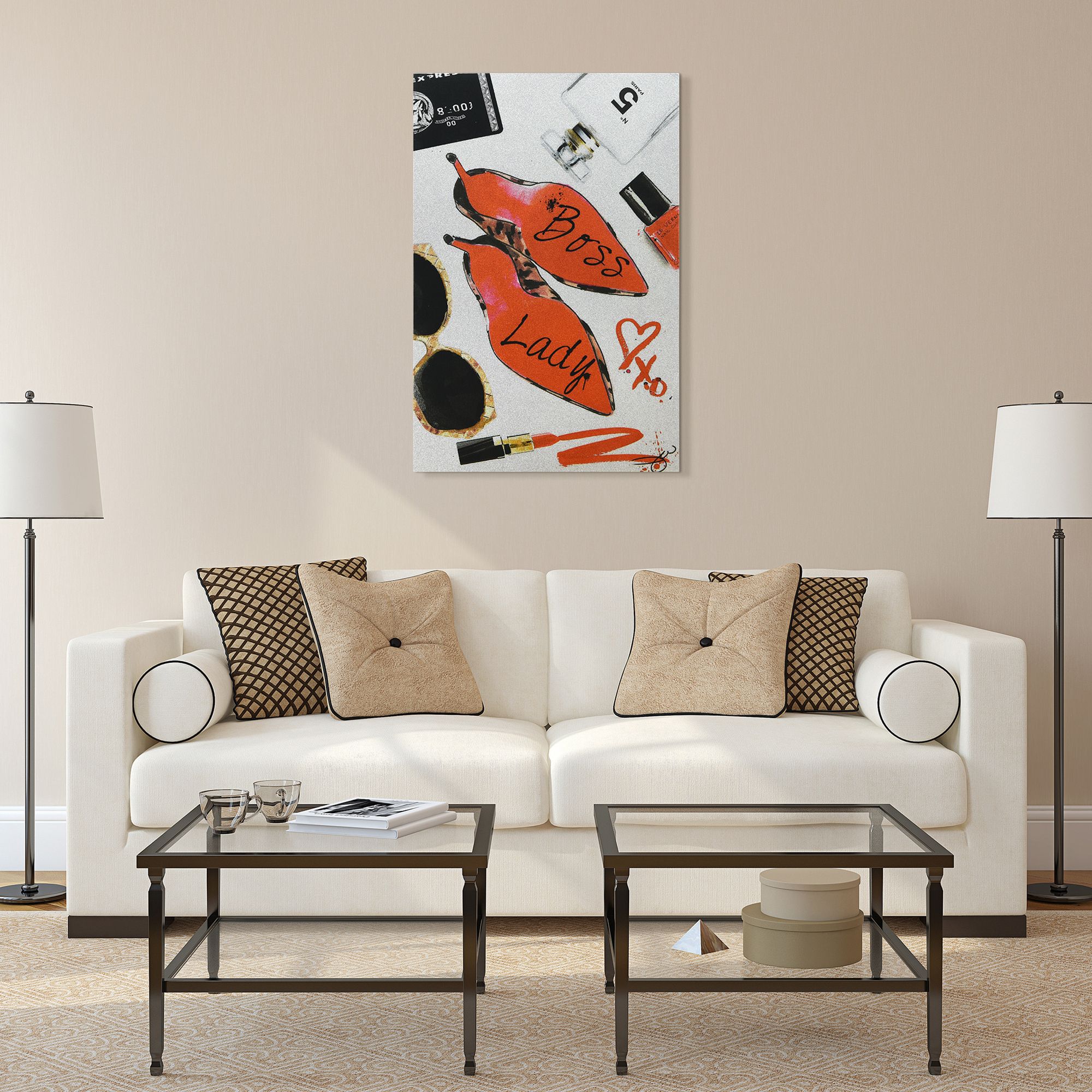 Boss Lady Glitter 36" High Gallery Wrap Canvas Wall Art