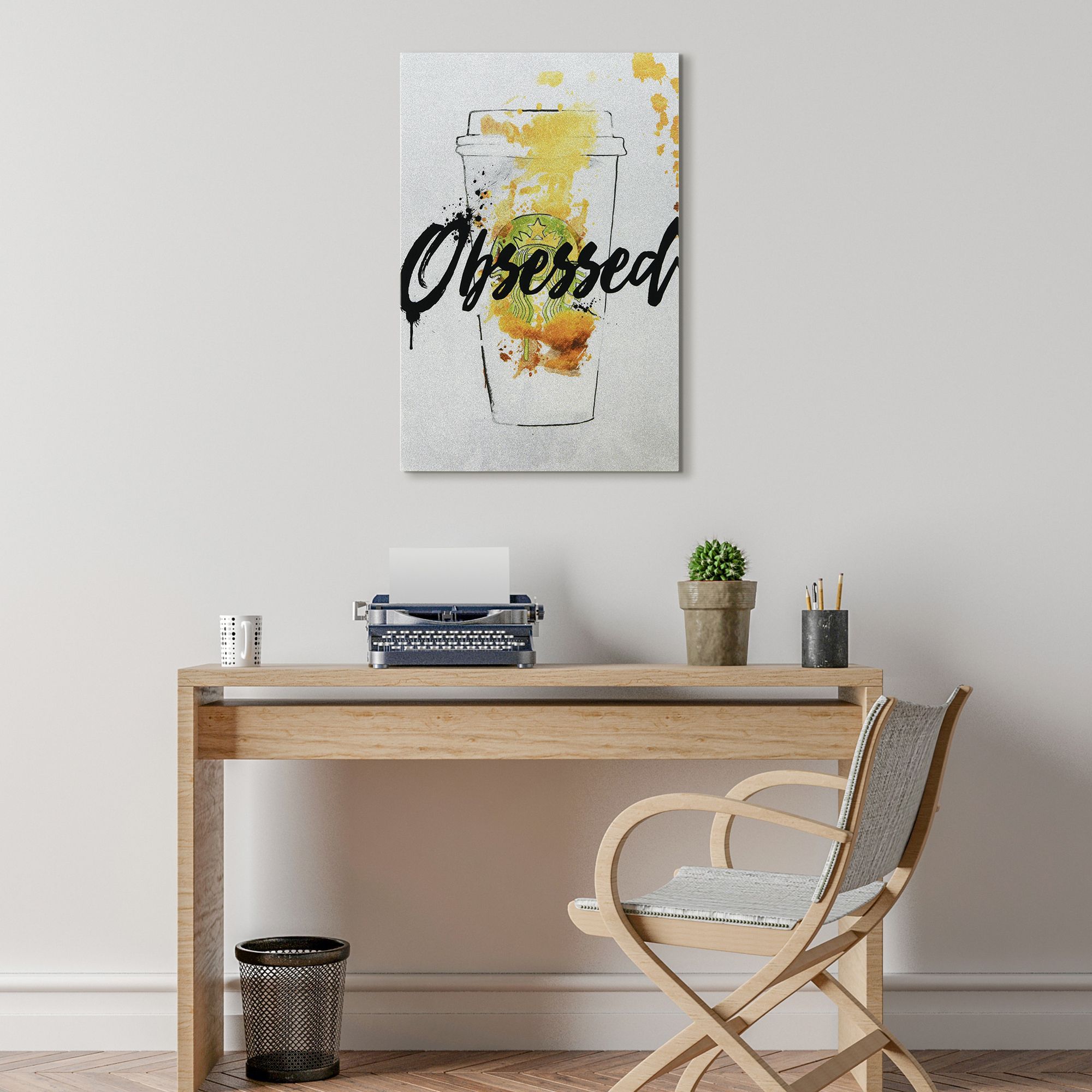 Obsessed Glitter 36" High Gallery Wrap Canvas Wall Art