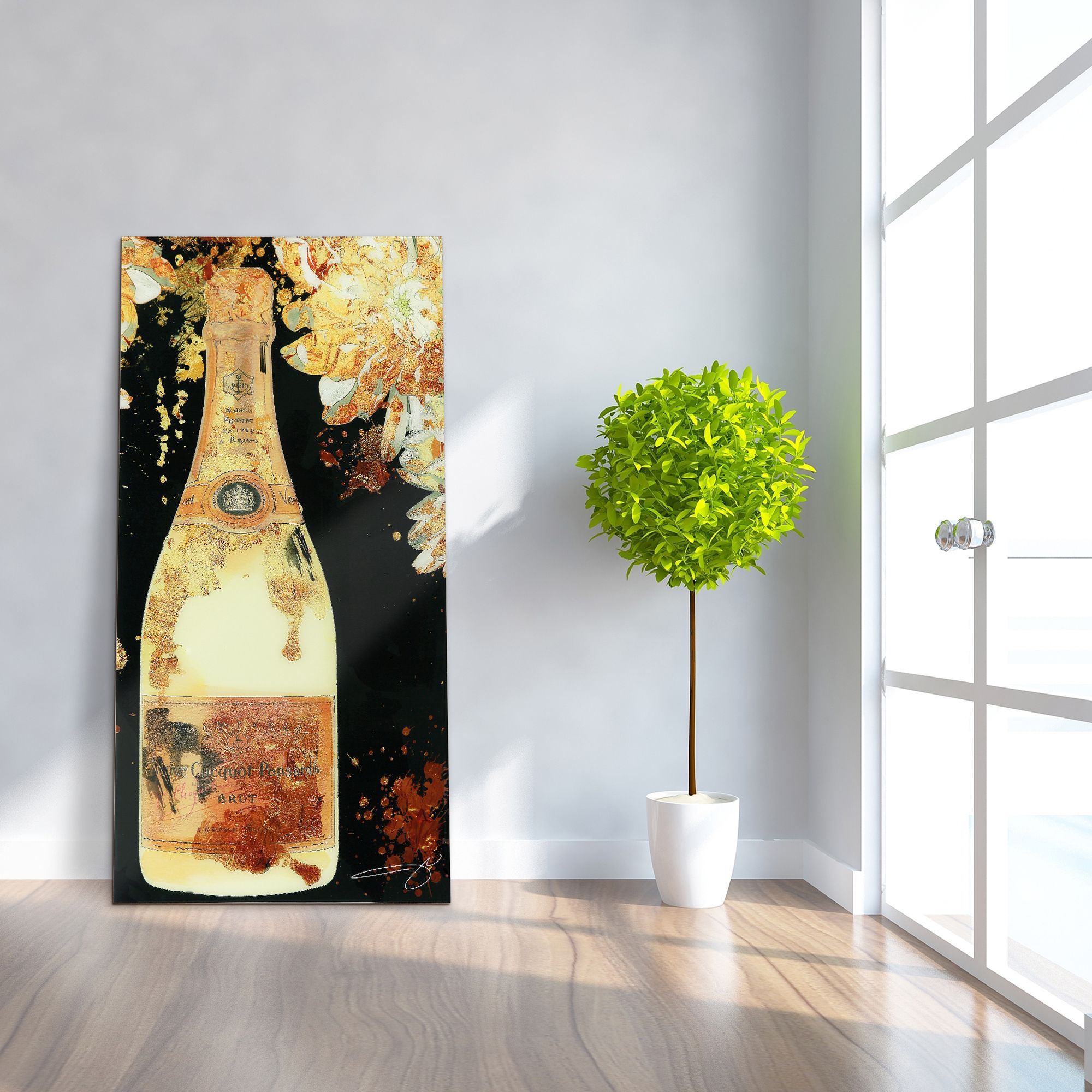 Let's Celebrate 72" High Frameless Tempered Glass Wall Art