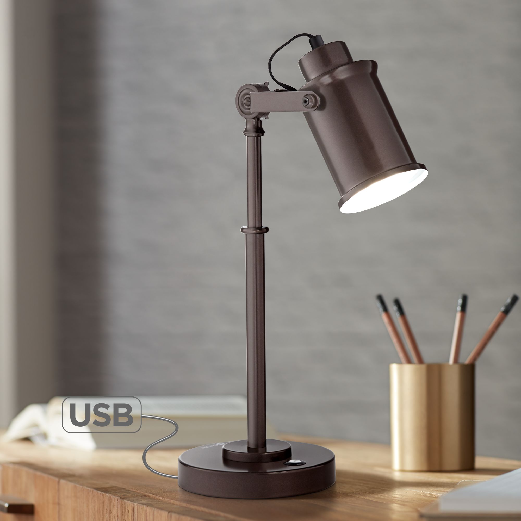 Restore LED Desk Lamp with USB Port by OttLite