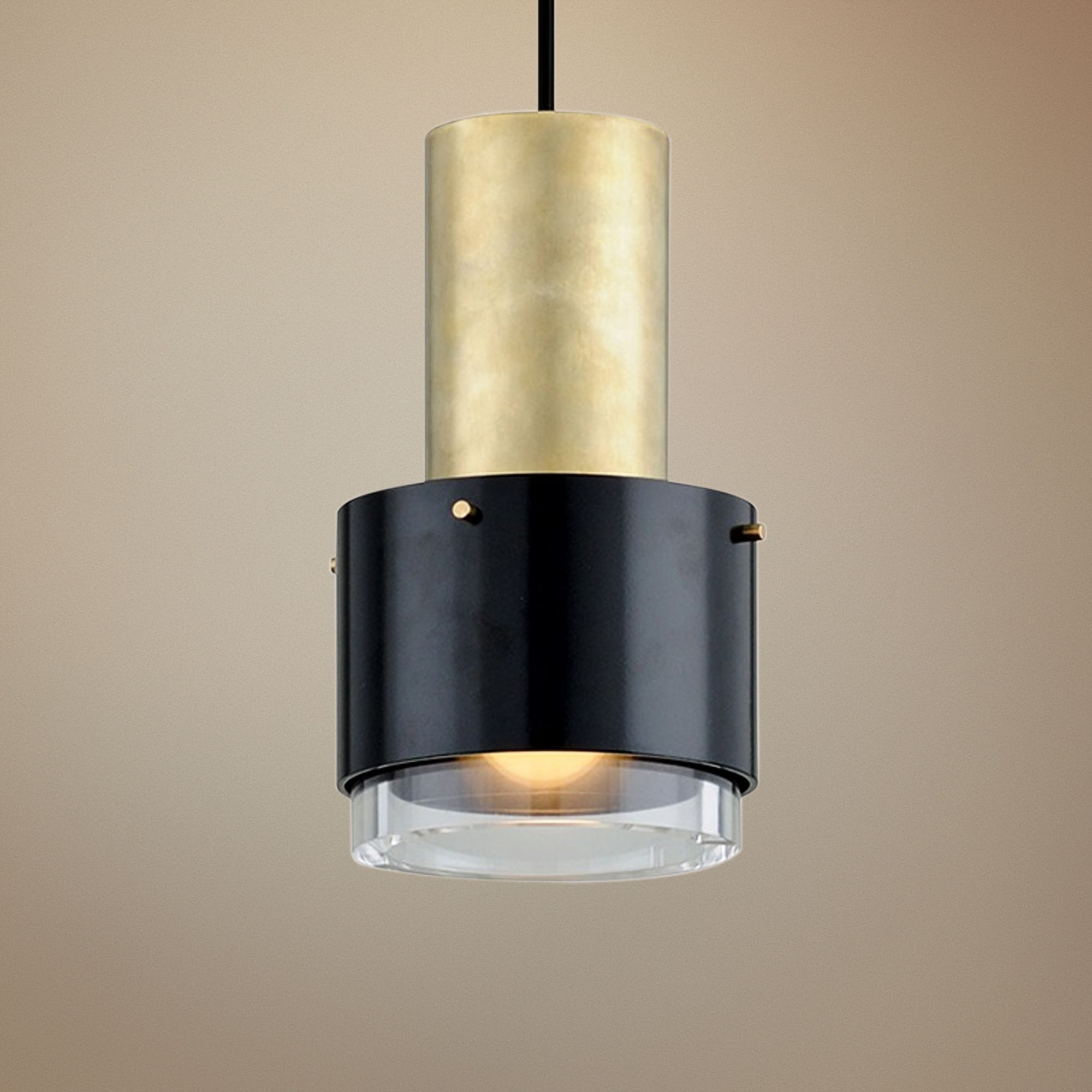 Corbett Melrose 6" Wide Vintage Brass Mini Pendant