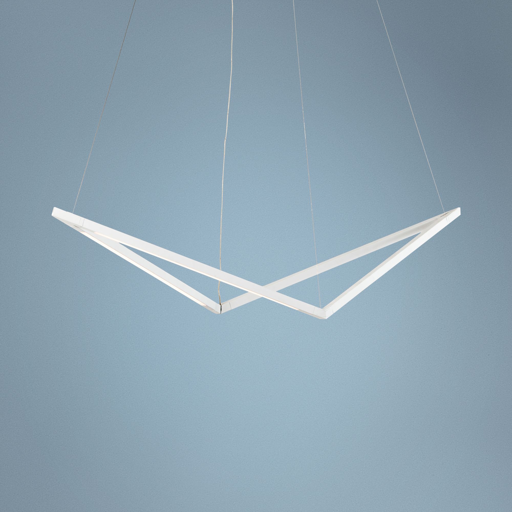 Koncept Z-Bar Bird 34" Wide Matte White LED Pendant Light