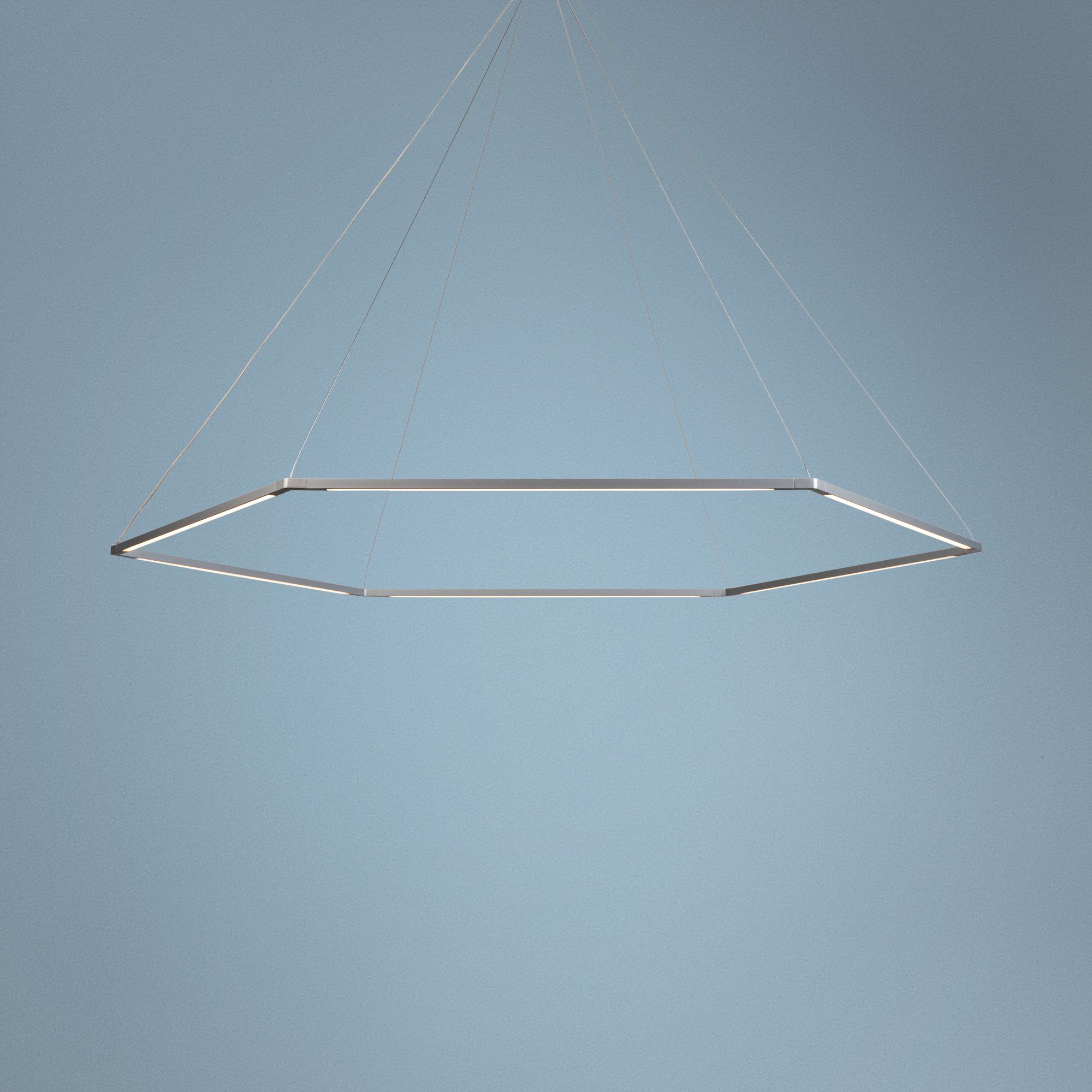 Koncept Z-Bar Honeycomb 51 3/4"W Silver LED Pendant Light