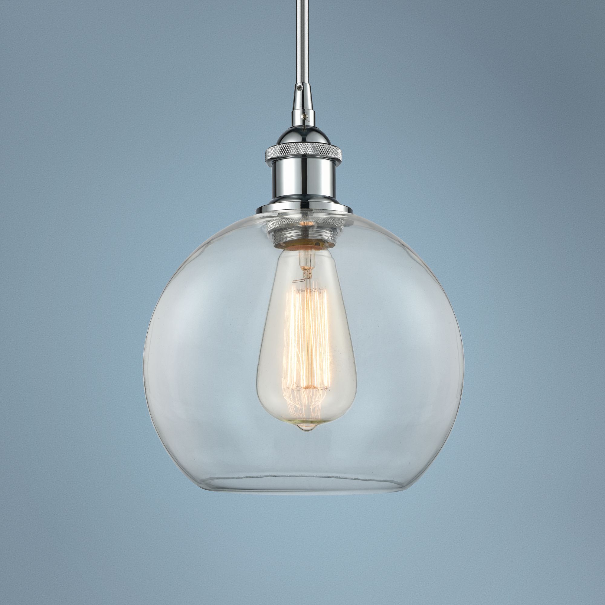 Athens 8" Wide Polished Chrome Swiveling Mini Pendant