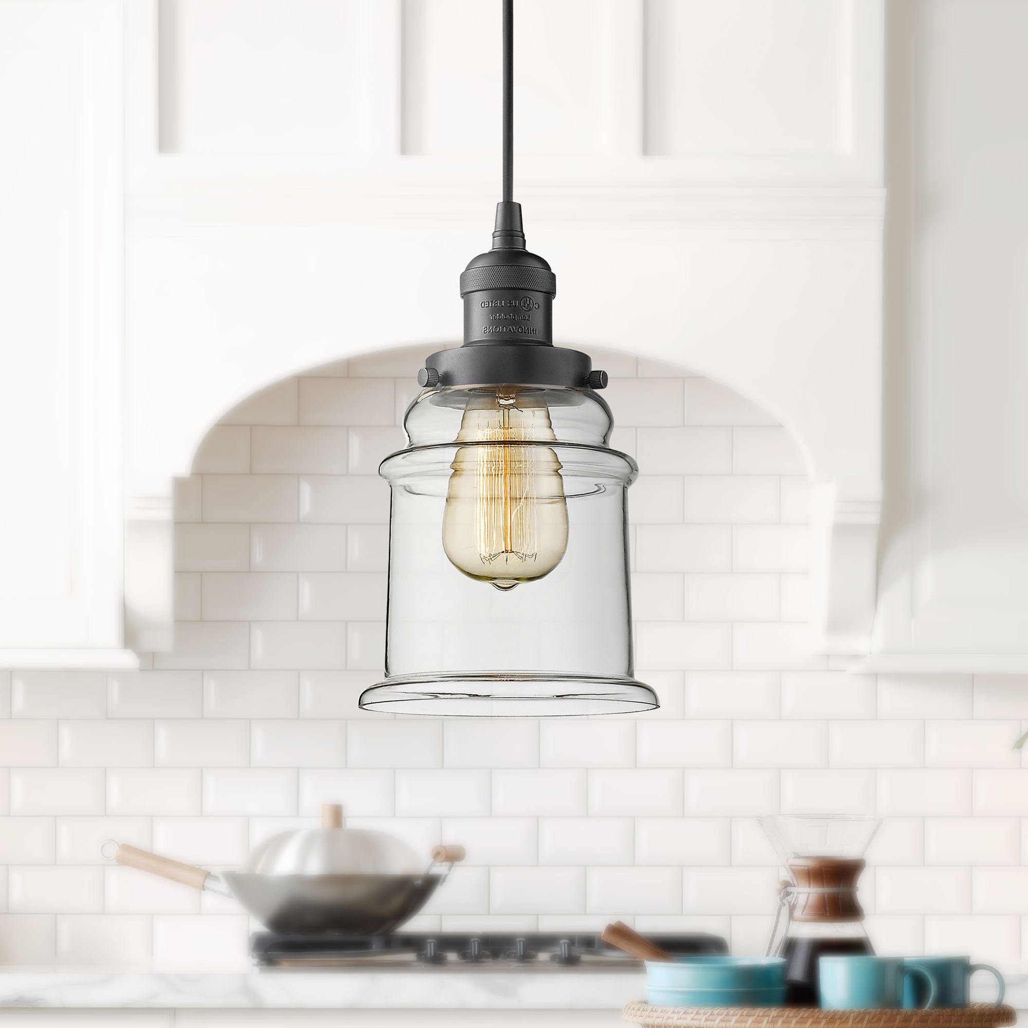 Canton 6 1/2"W Oil-Rubbed Bronze Mini Pendant