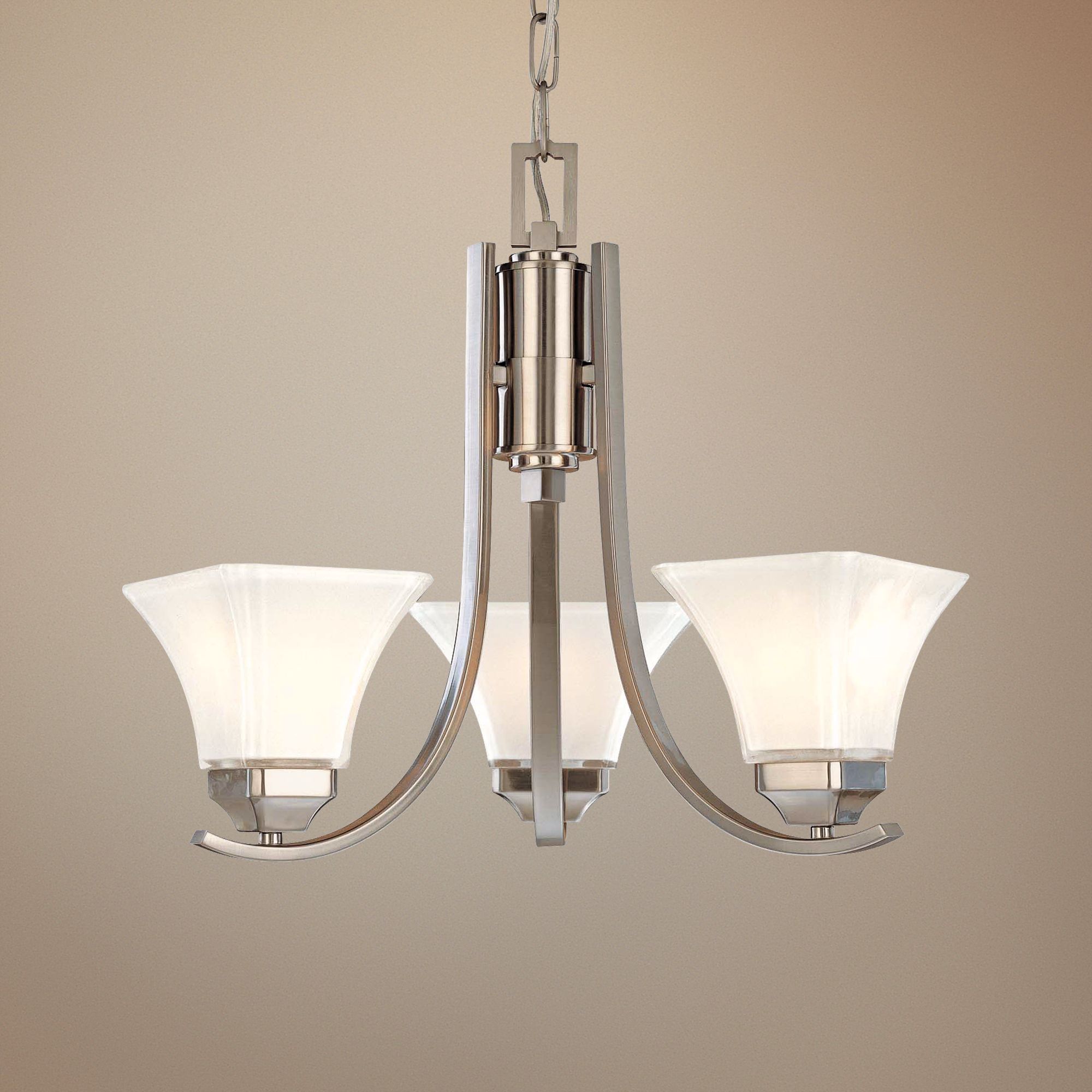 Agilis 20" Wide 3-Light Brushed Nickel Mini Chandelier