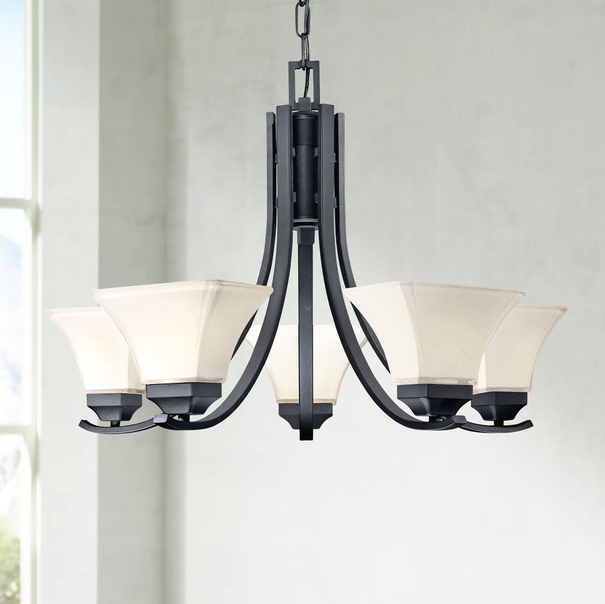 Agilis Collection 27" Wide Black Chandelier
