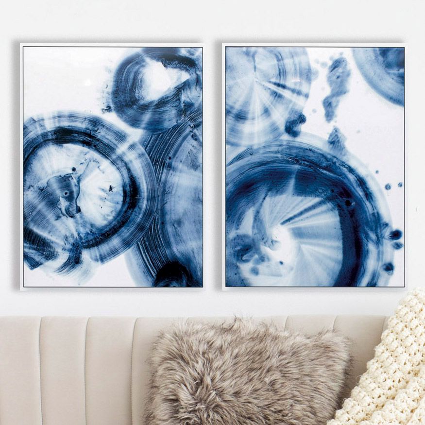Quasars 24"H 2-Piece Epoxy Coat Framed Wall Art Print Set