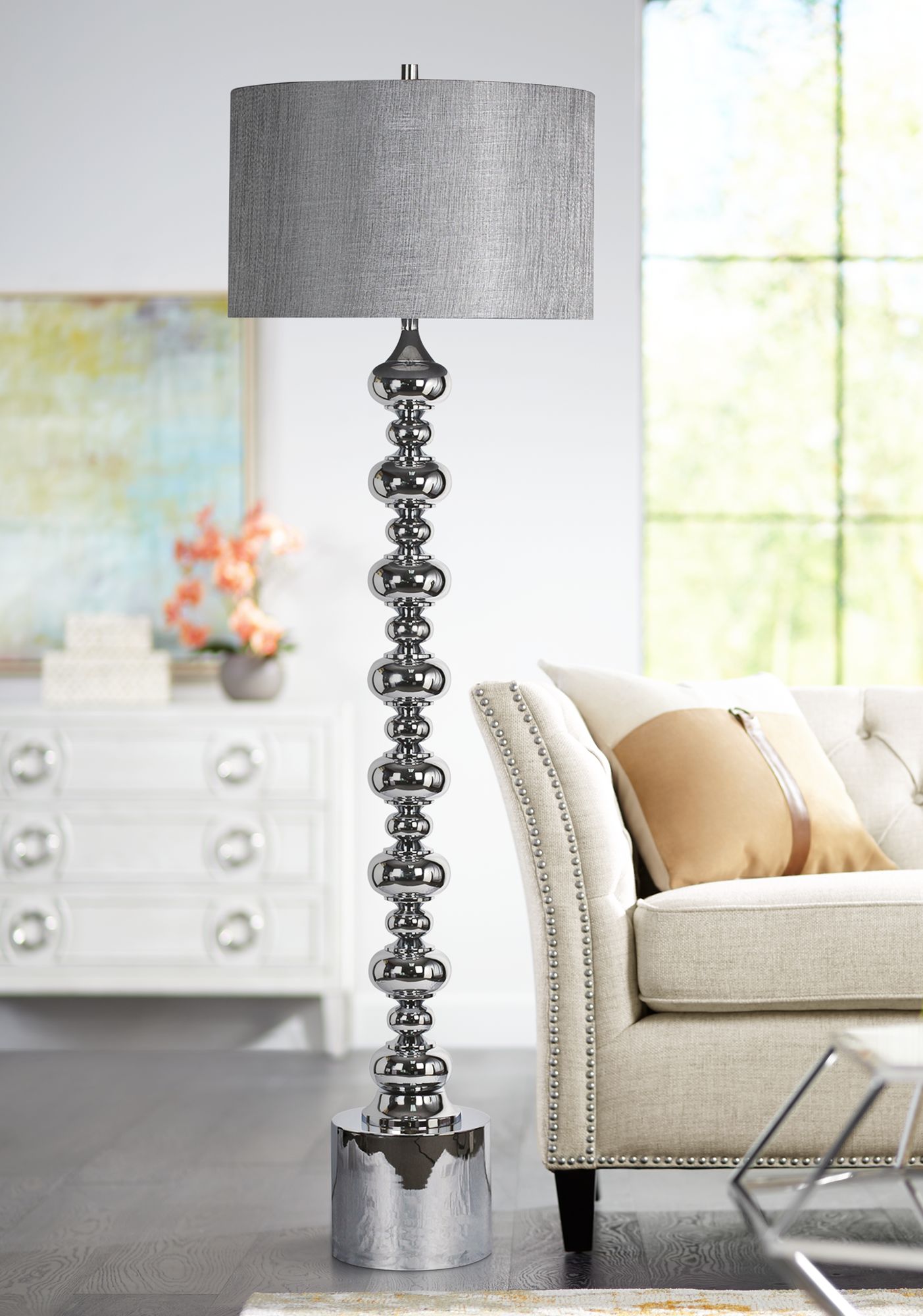 floor lamp grey shade