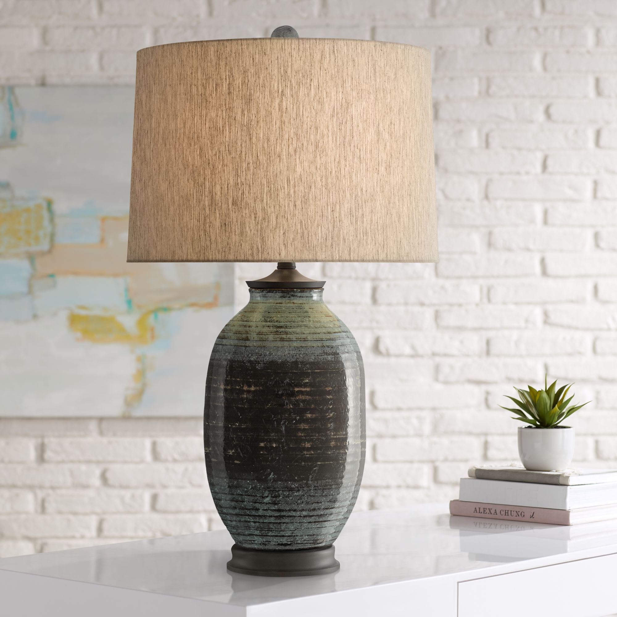 Shepherd Mossy Green Terracotta Table Lamp