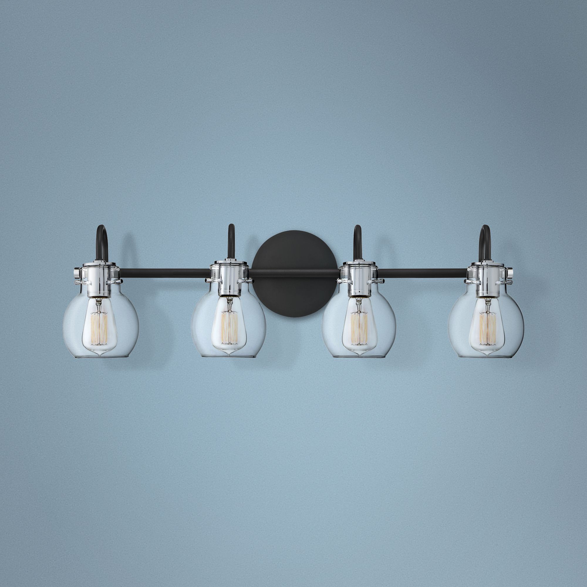 Quoizel Andrews 30 1/2" Wide Earth Black 4-Light Bath Light