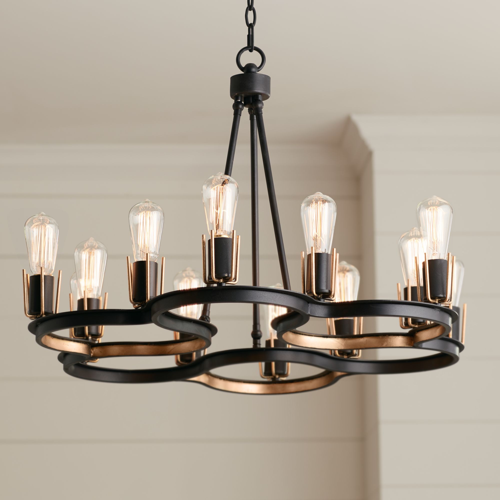Possini Euro Berge 31 1/2" Wide Black 12-Light Chandelier