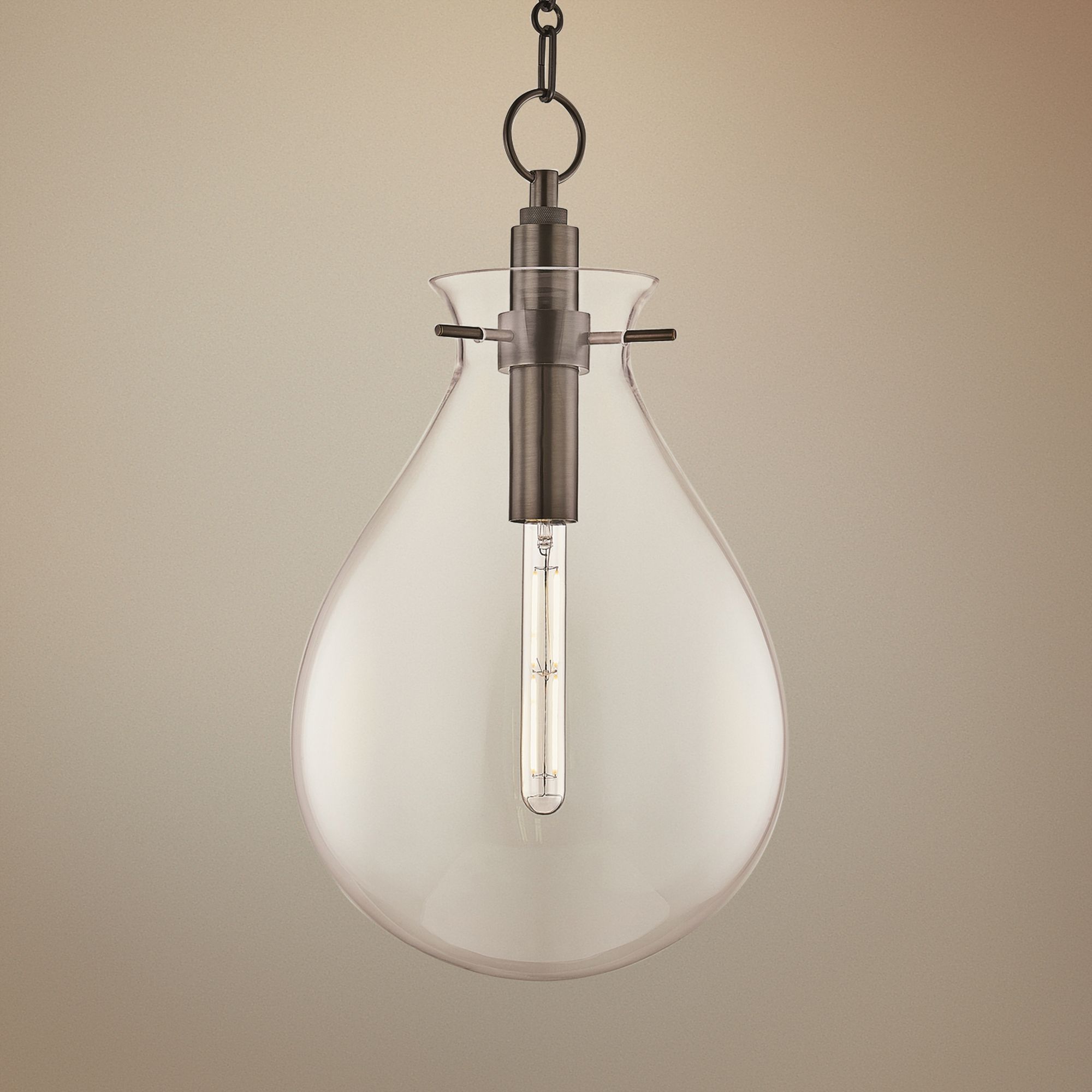 Ivy 12 1/2" Wide Old Bronze LED Pendant Light w/ Clear Glass