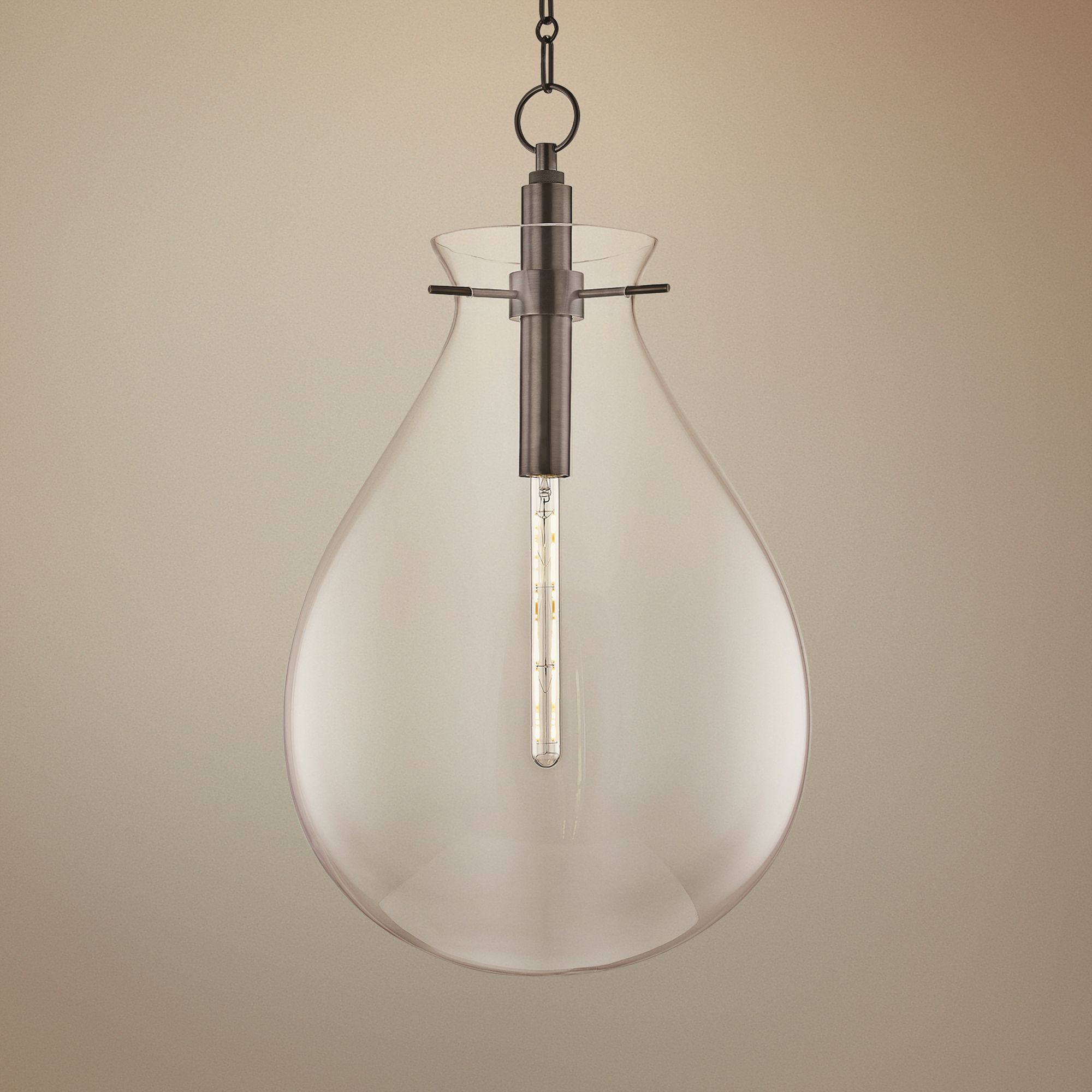 Ivy 18" Wide Old Bronze LED Pendant Light with Clear Glass