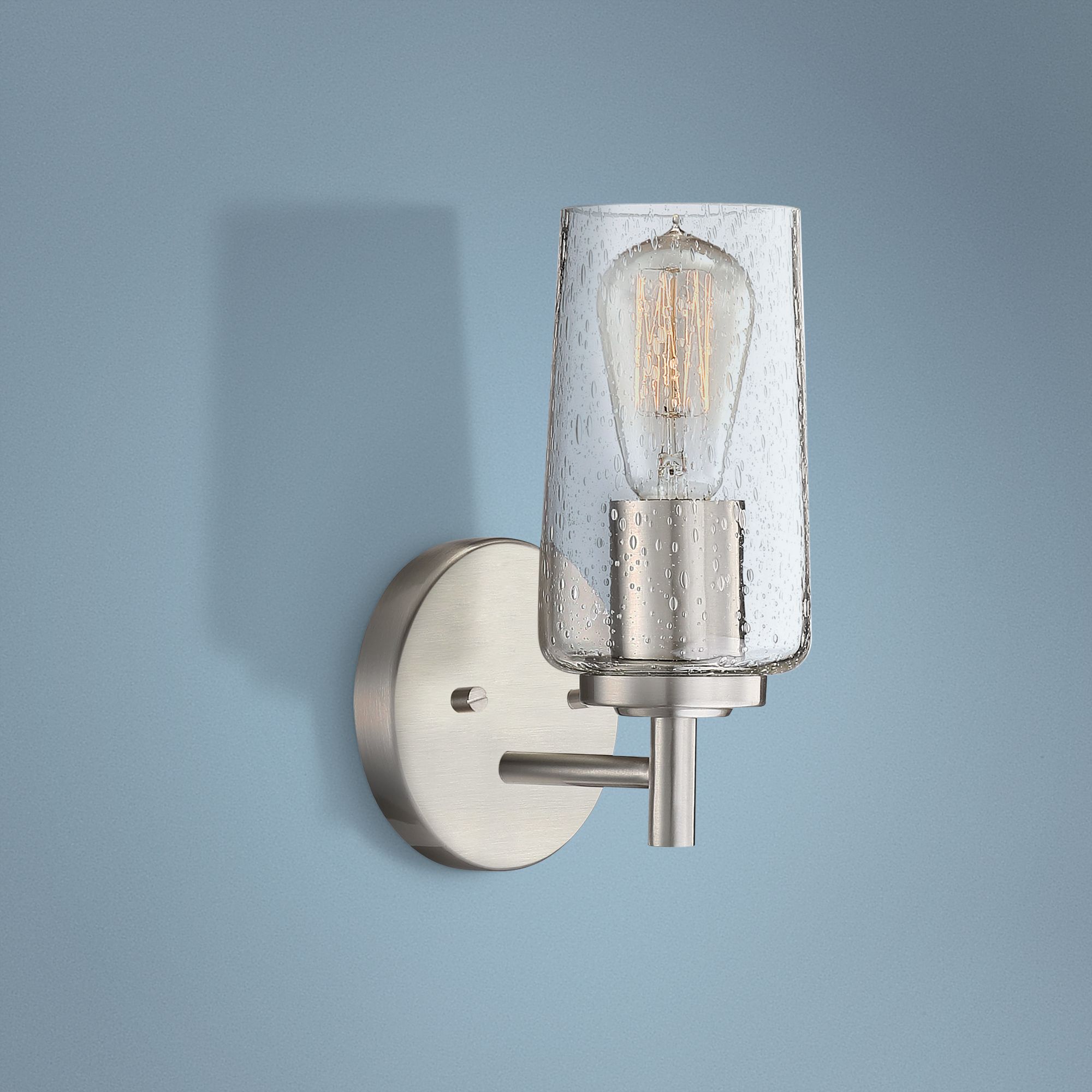 Quoizel Edison 10" High Brushed Nickel Wall Sconce