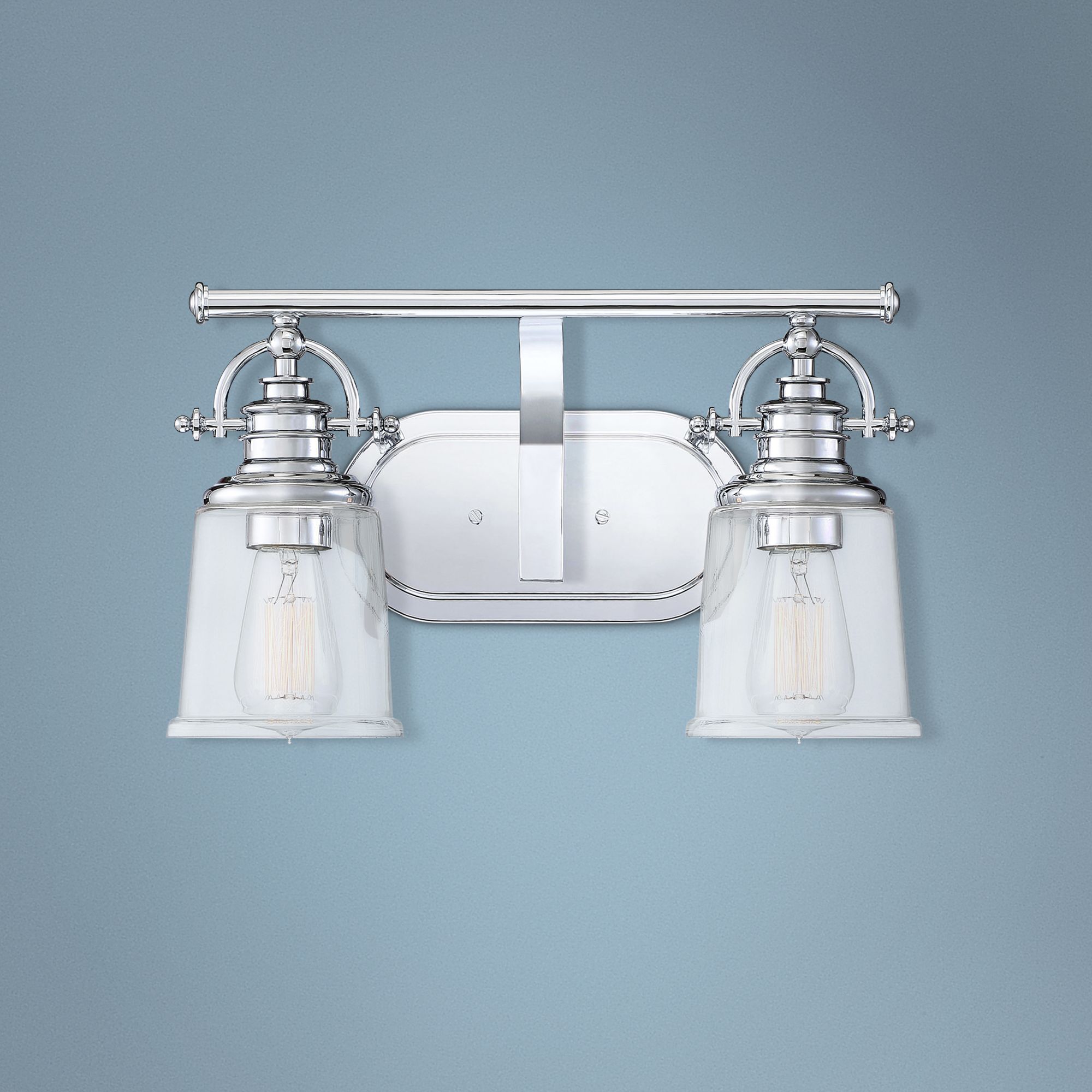 Quoizel Grant 9 1/2"W Polished Chrome 2-Light Wall Sconce