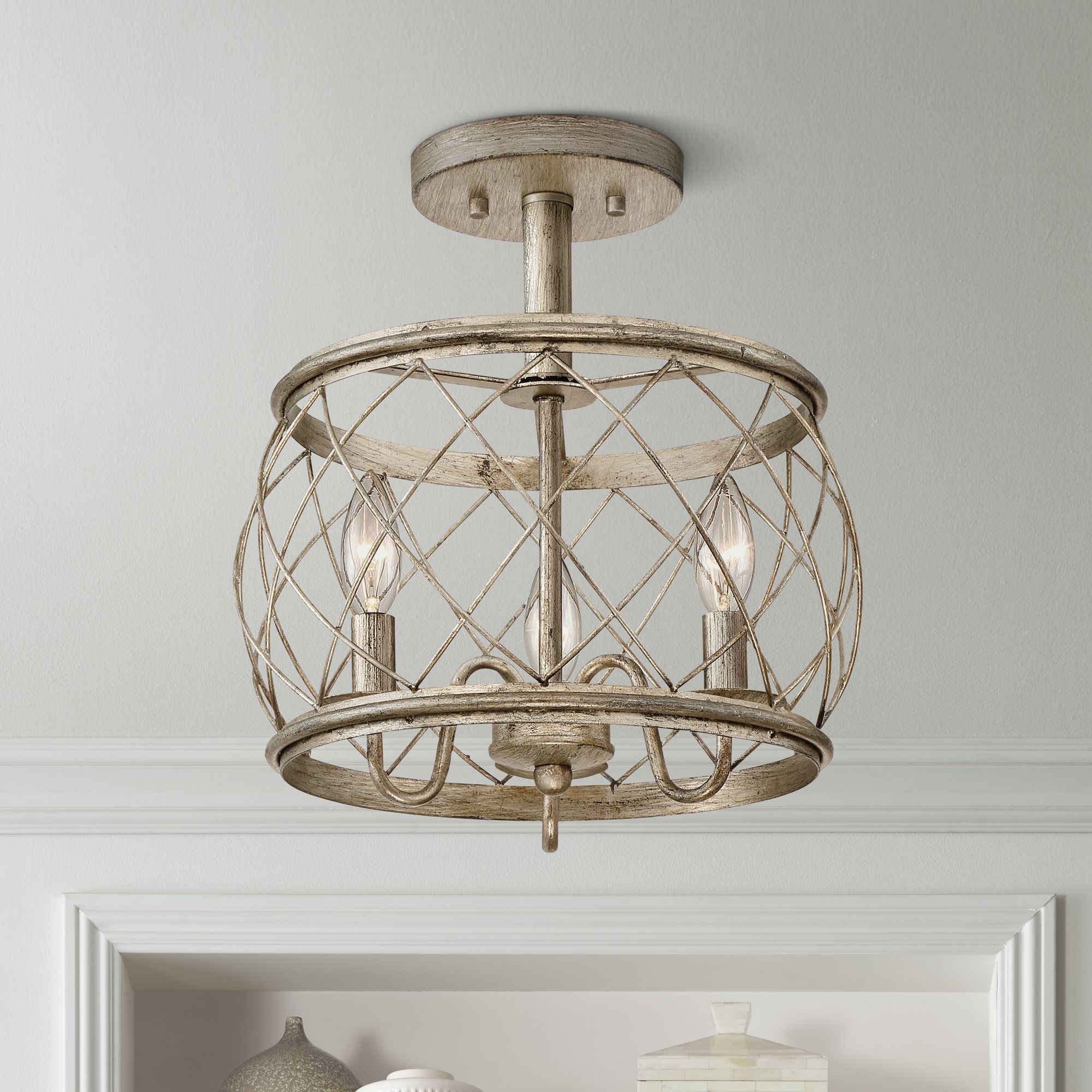 silver bedroom ceiling light