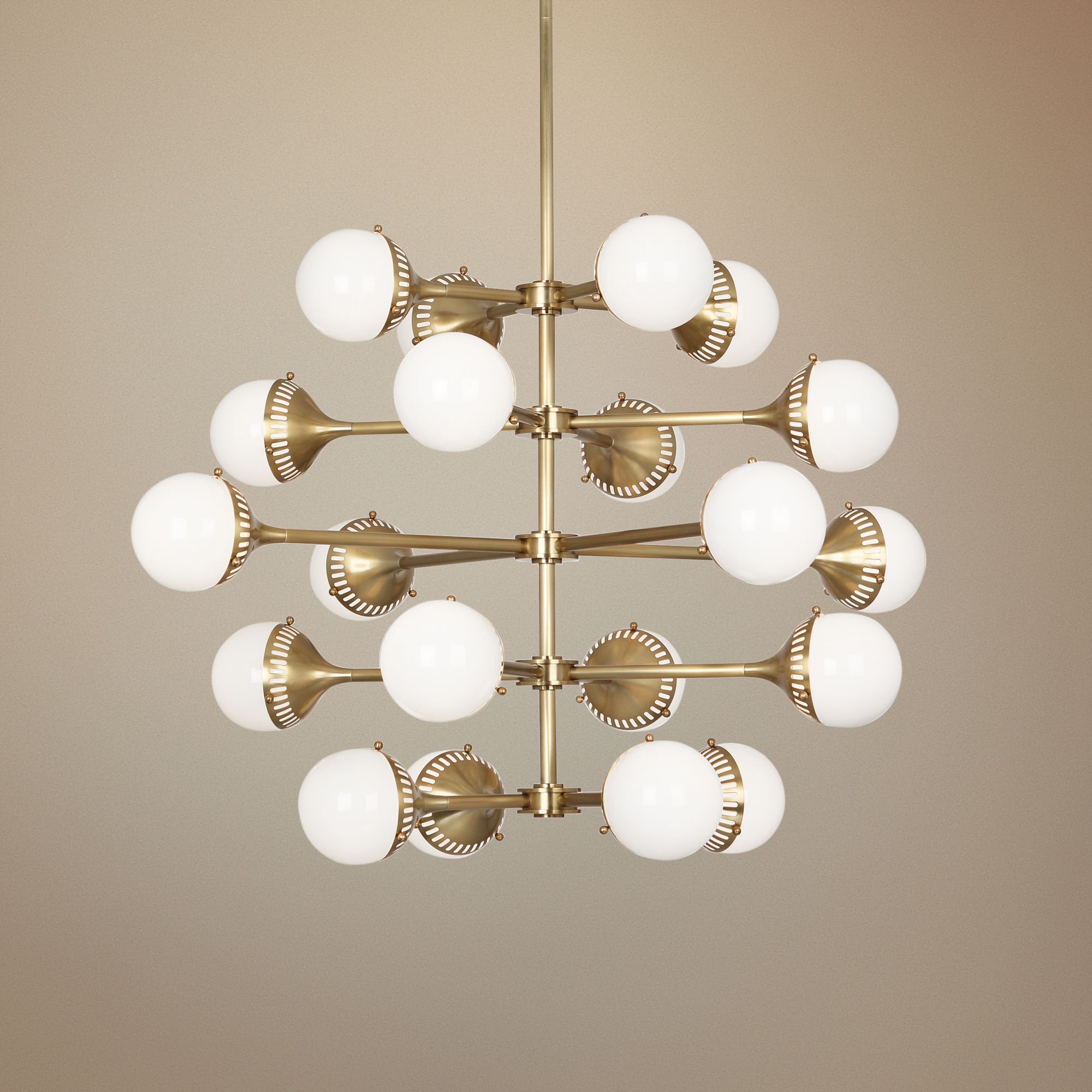 Jonathan Adler Rio 40"W Antique Brass 20-Light Chandelier