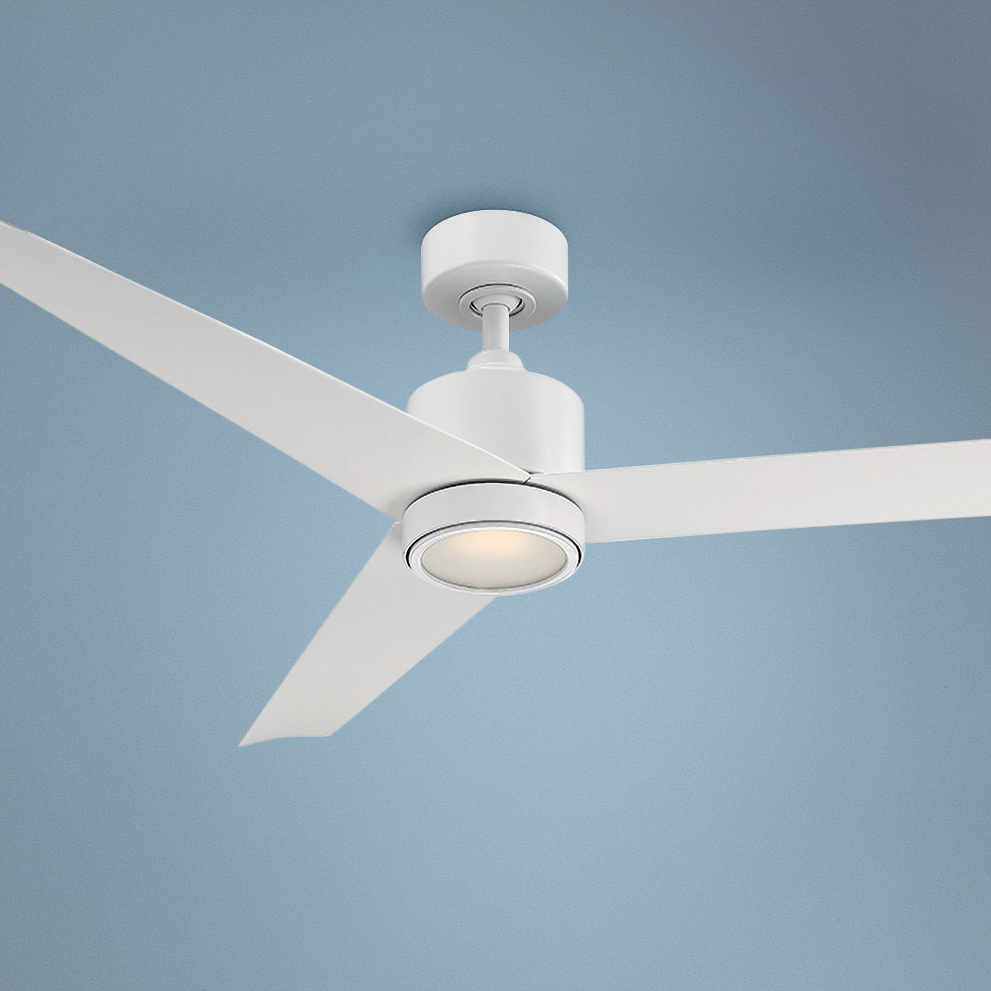 54" Modern Forms Lotus Matte White LED Wet Ceiling Fan
