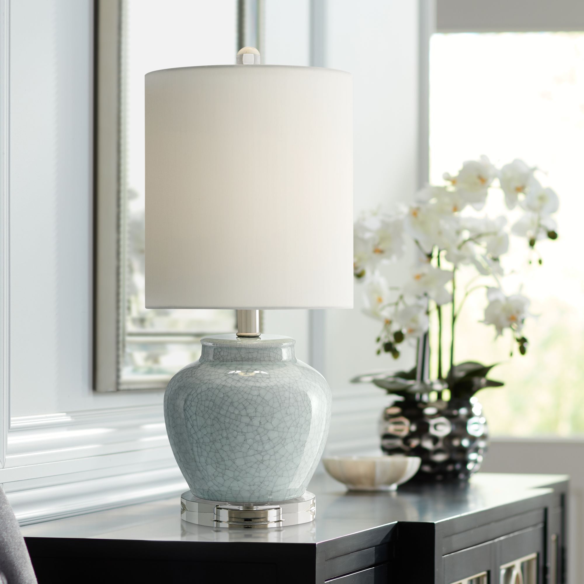 Marin Crackled Turquoise Ceramic Accent Table Lamp 66X99 Lamps Plus