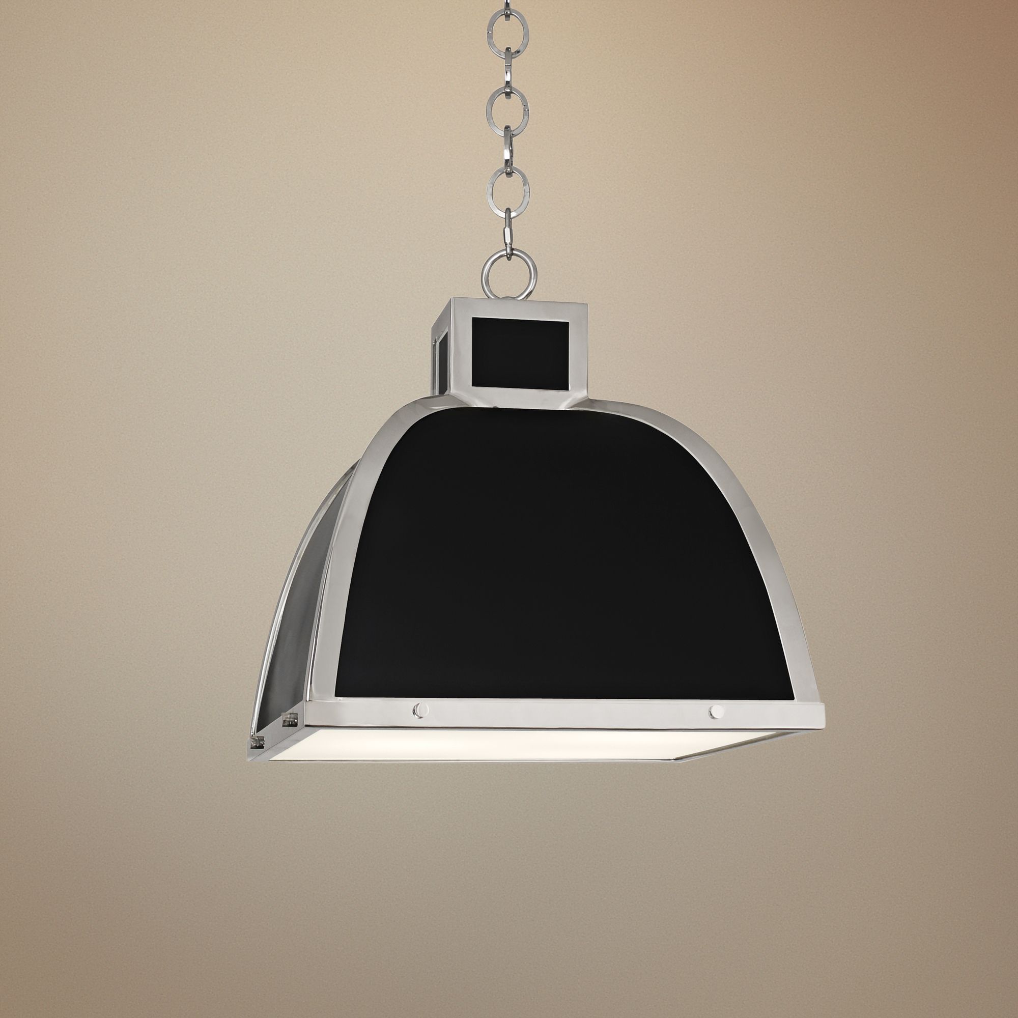 Robert Abbey Ranger 17 1/2"W Black and Nickel Pendant Light