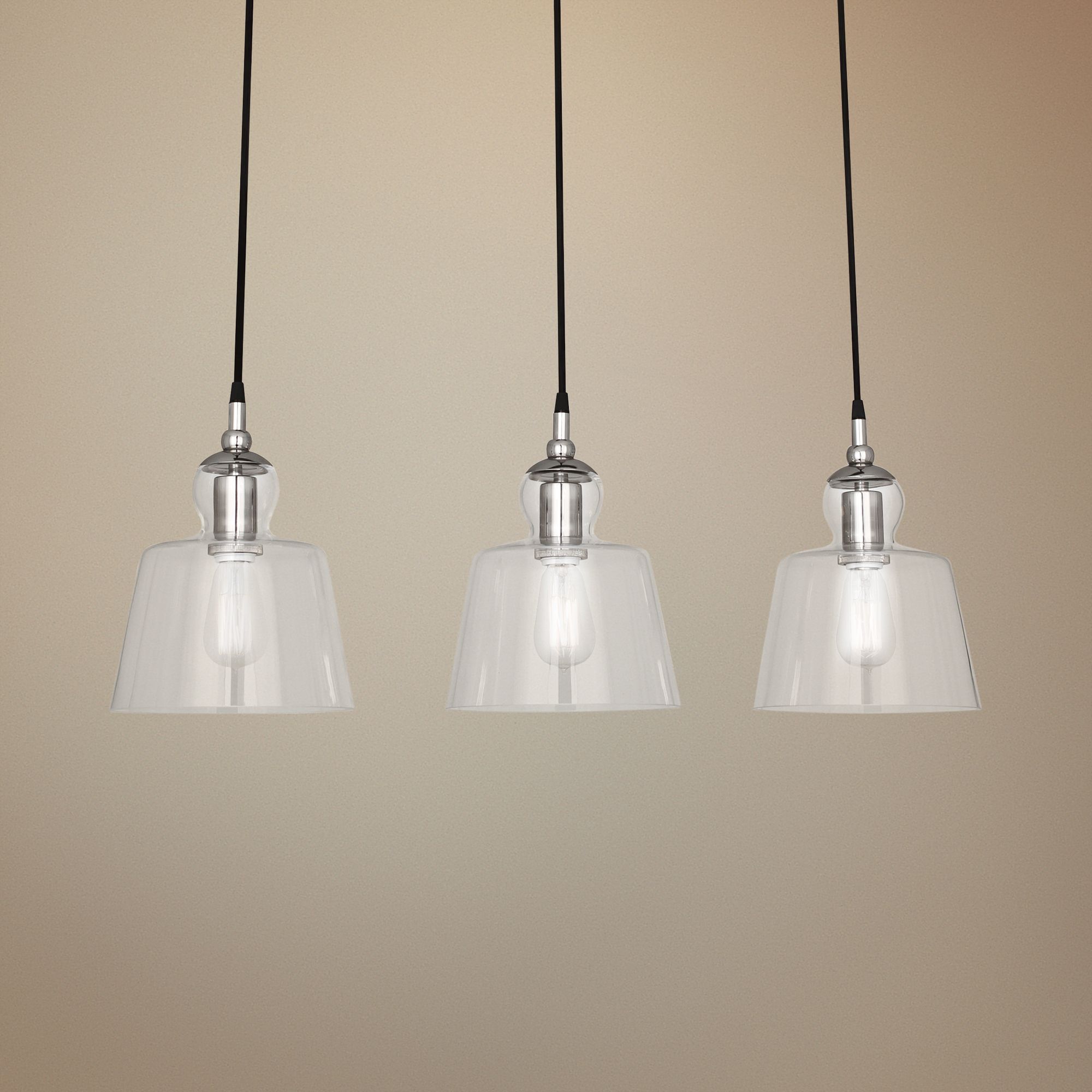 Robert Abbey Albert 33" Wide Polished Nickel 3-Light Pendant