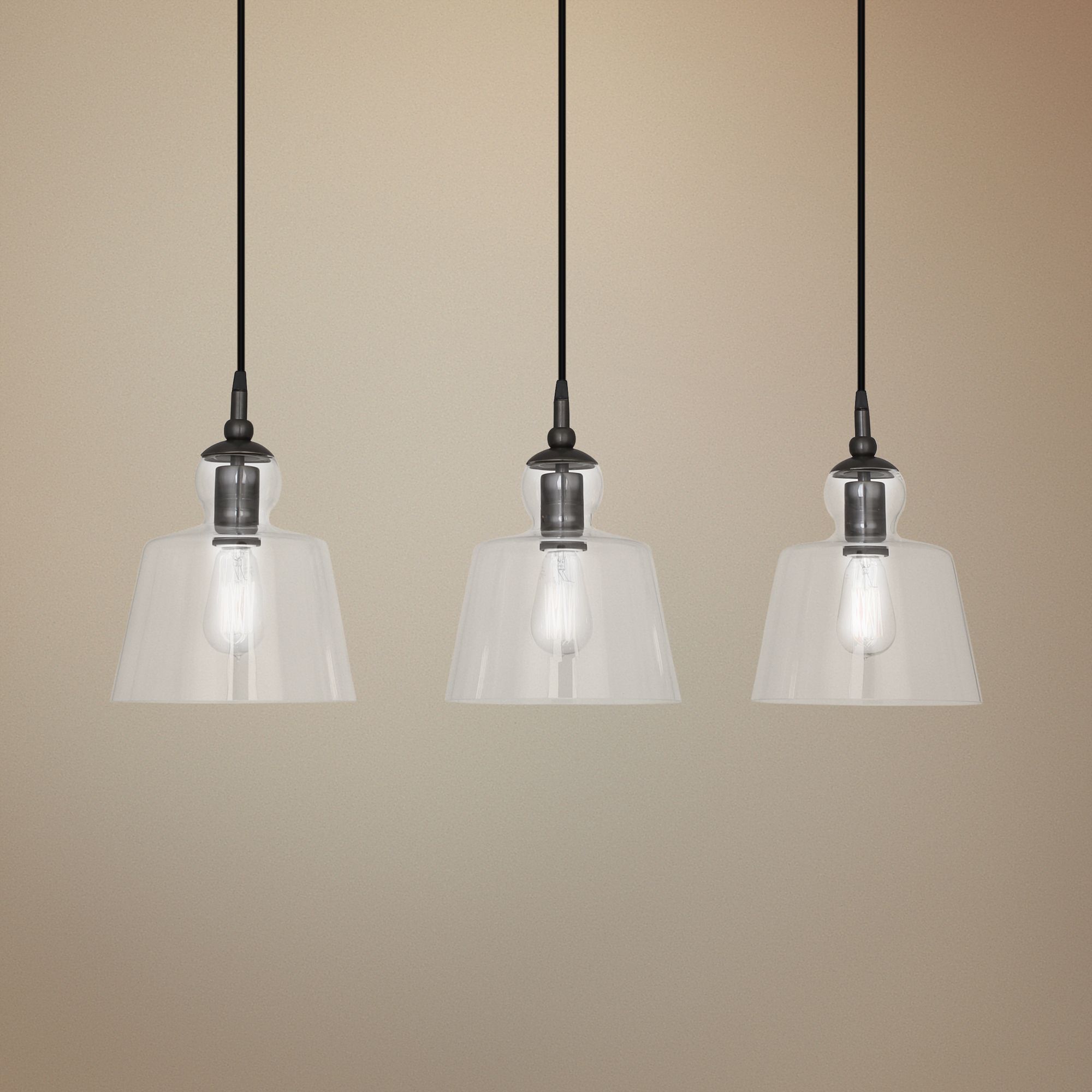 Robert Abbey Albert 33"W Deep Patina Bronze 3-Light Pendant