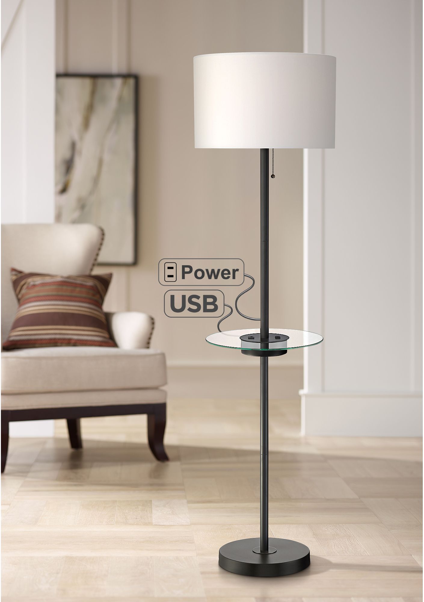 Floor Lamps With Tray Table Lamps Plus