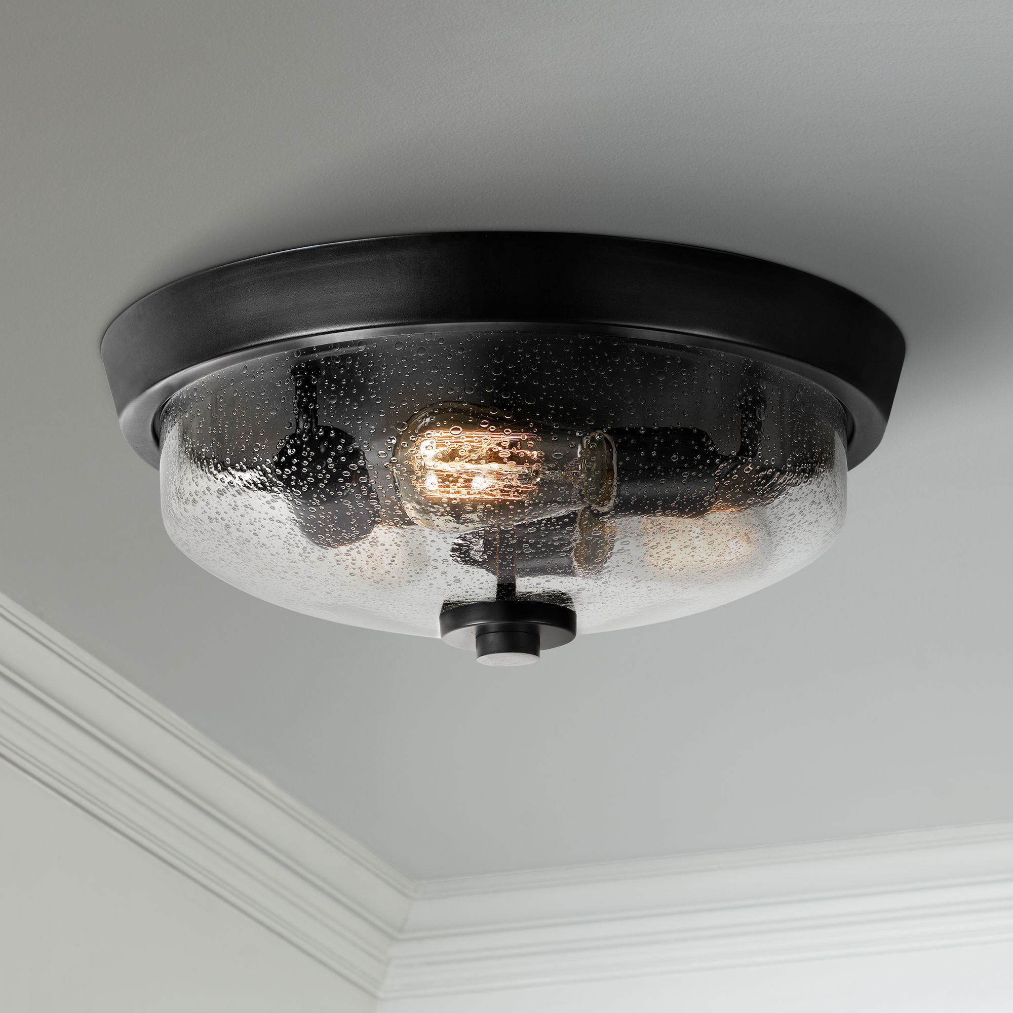 black flush mount kitchen light